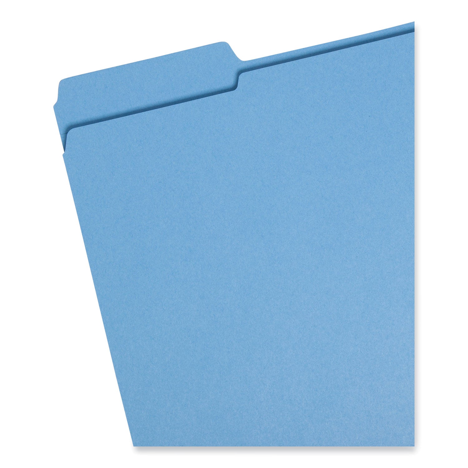 Reinforced Top Tab Colored File Folders, 1/3-Cut Tabs: Assorted, Letter Size, 0.75" Expansion, Blue, 100/Box -