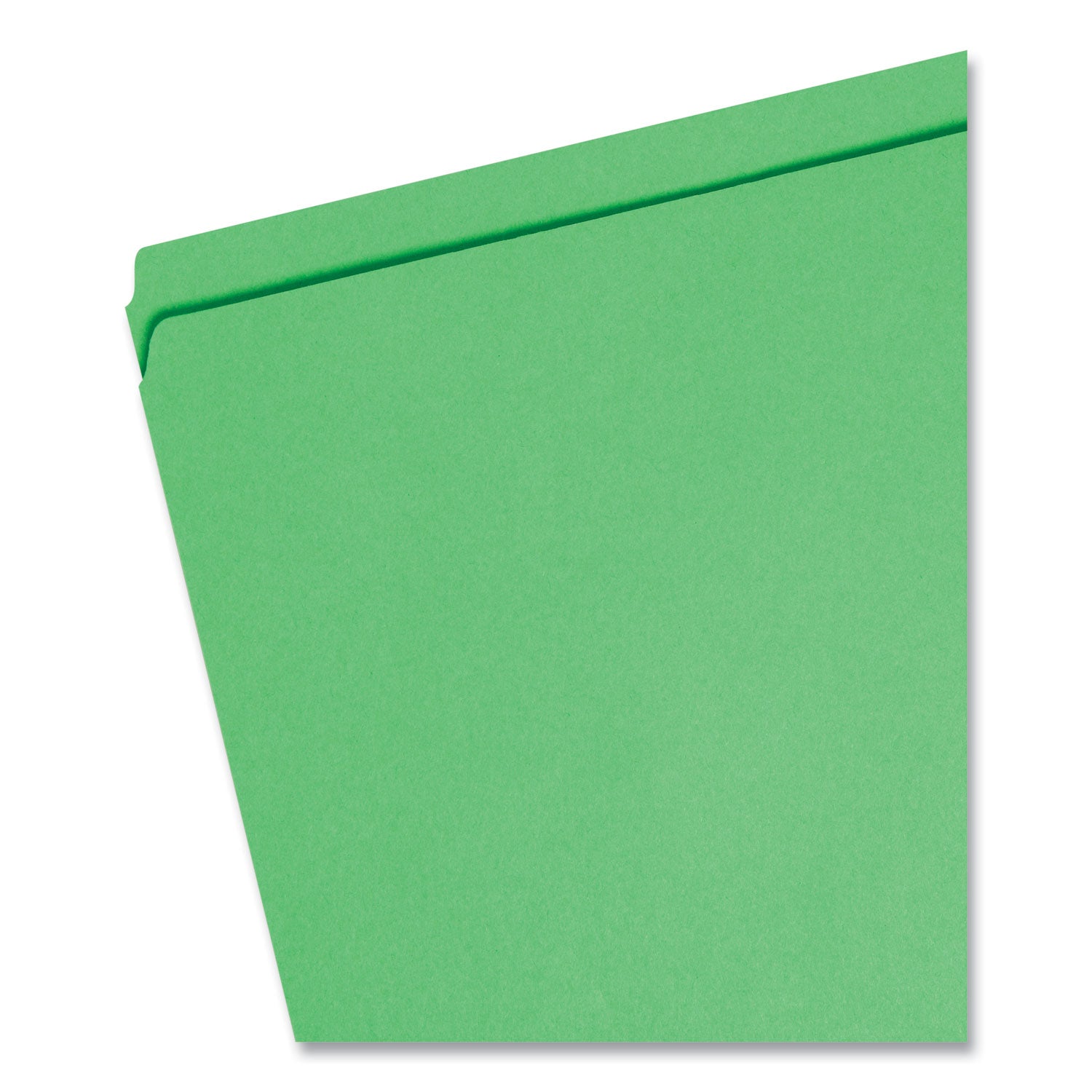 Reinforced Top Tab Colored File Folders, Straight Tabs, Letter Size, 0.75" Expansion, Green, 100/Box -