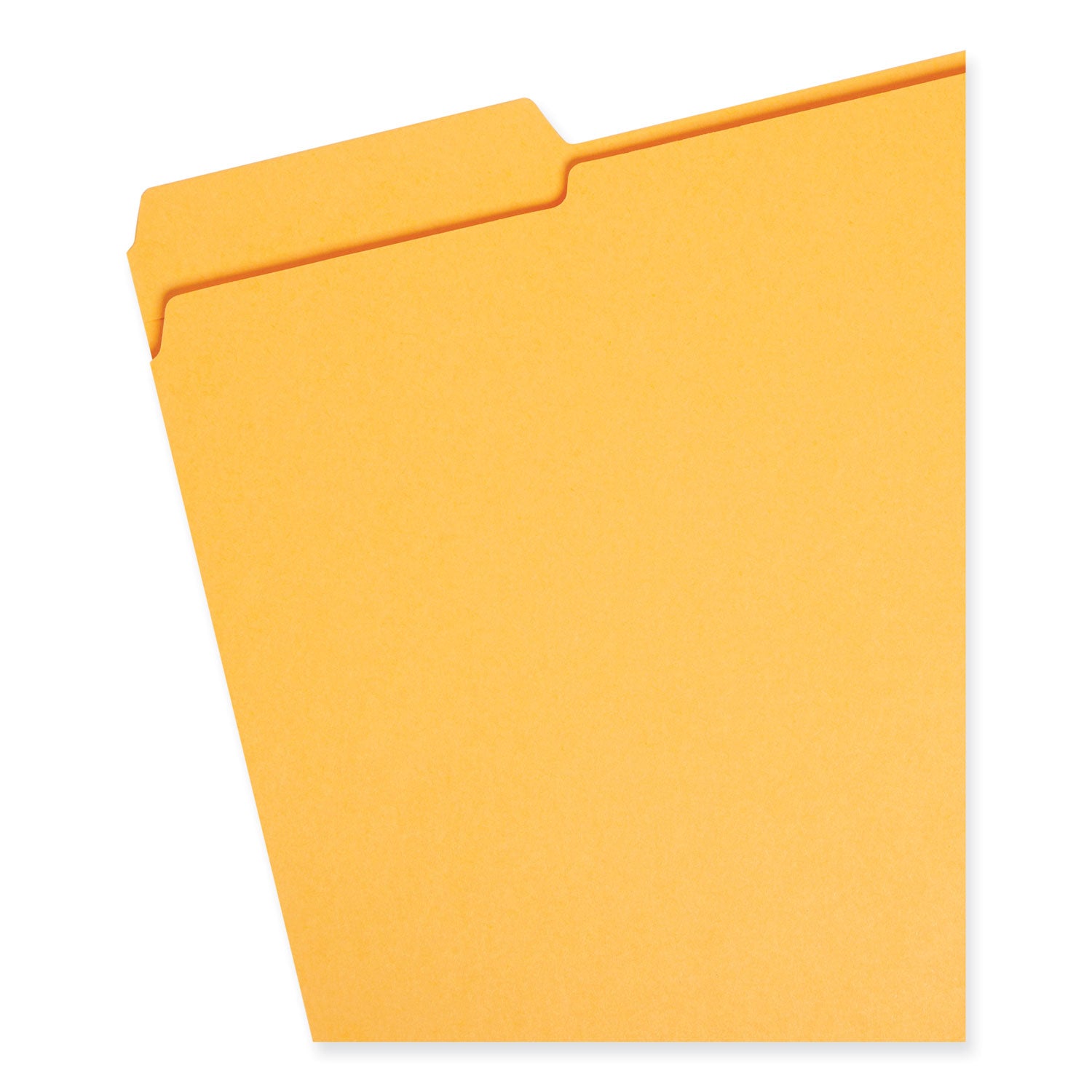 Reinforced Top Tab Colored File Folders, 1/3-Cut Tabs: Assorted, Letter Size, 0.75" Expansion, Goldenrod, 100/Box -