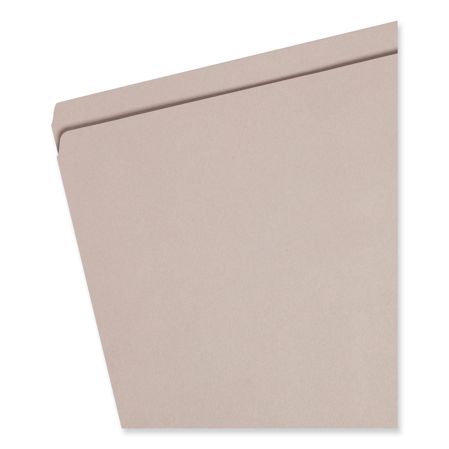 Reinforced Top Tab Colored File Folders, Straight Tabs, Letter Size, 0.75" Expansion, Gray, 100/Box -