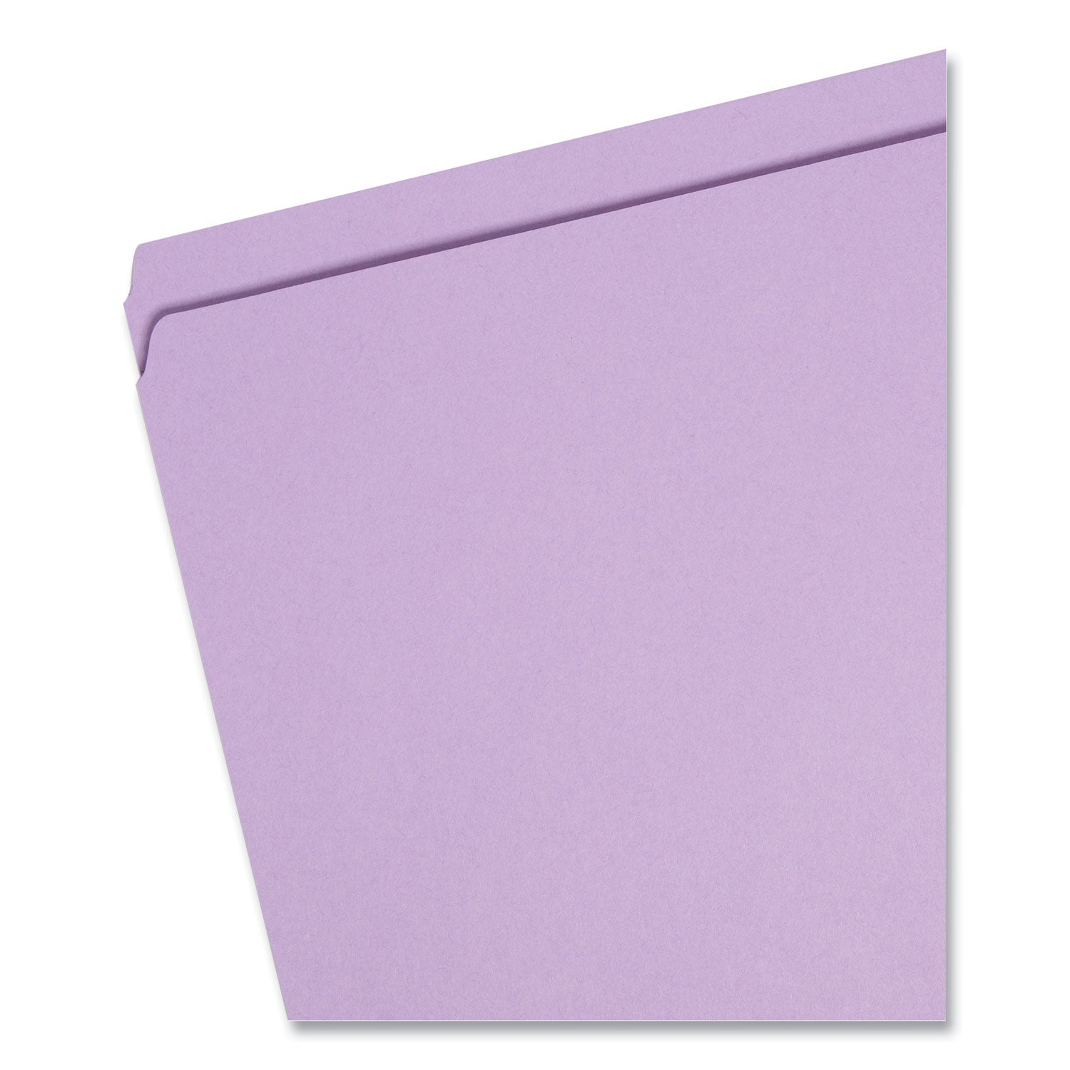 Reinforced Top Tab Colored File Folders, Straight Tabs, Letter Size, 0.75" Expansion, Lavender, 100/Box -