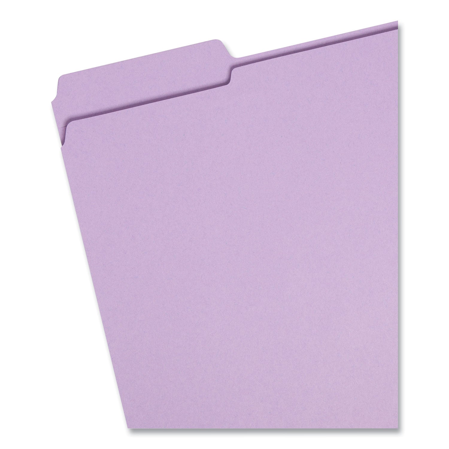 Reinforced Top Tab Colored File Folders, 1/3-Cut Tabs: Assorted, Letter Size, 0.75" Expansion, Lavender, 100/Box -