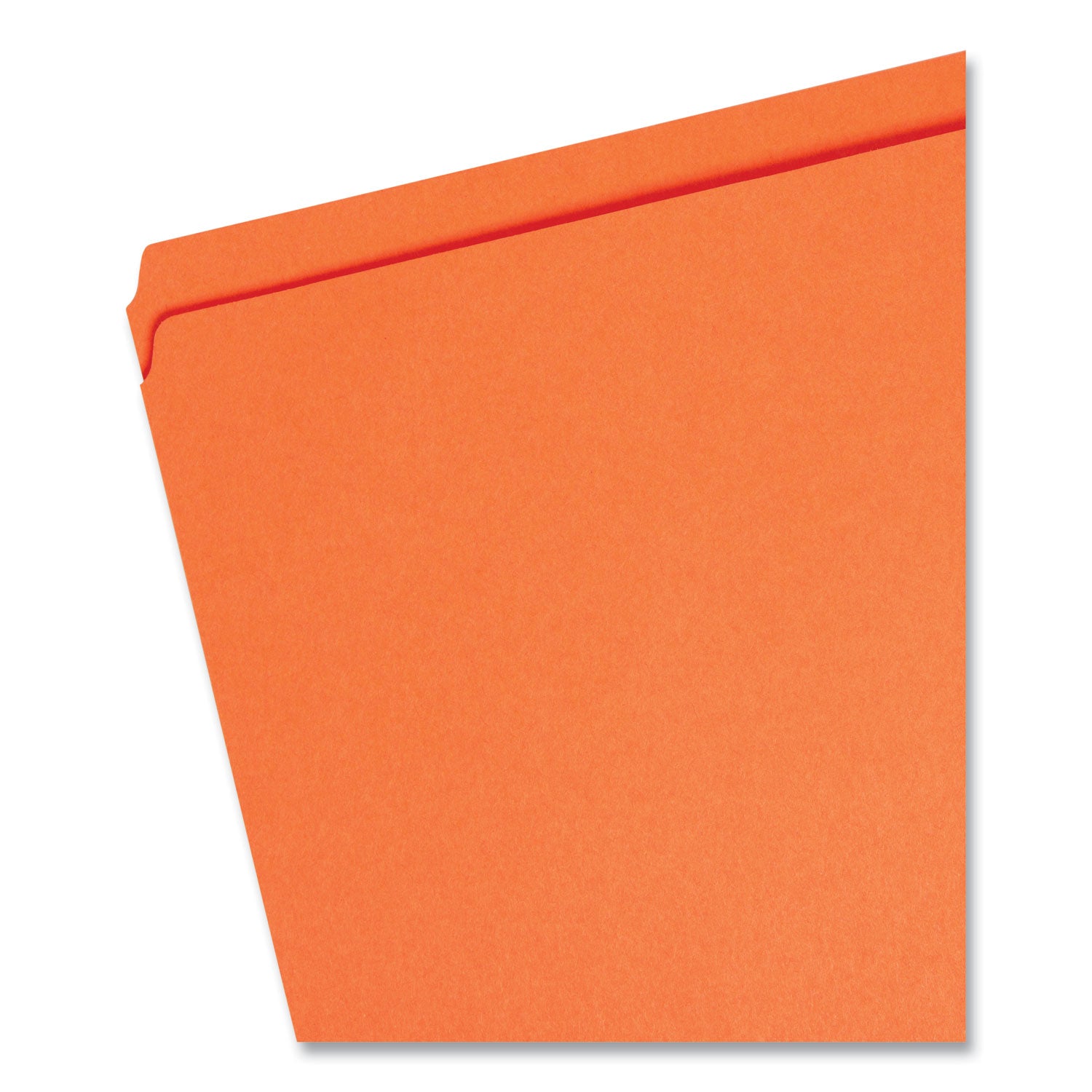 Reinforced Top Tab Colored File Folders, Straight Tabs, Letter Size, 0.75" Expansion, Orange, 100/Box -