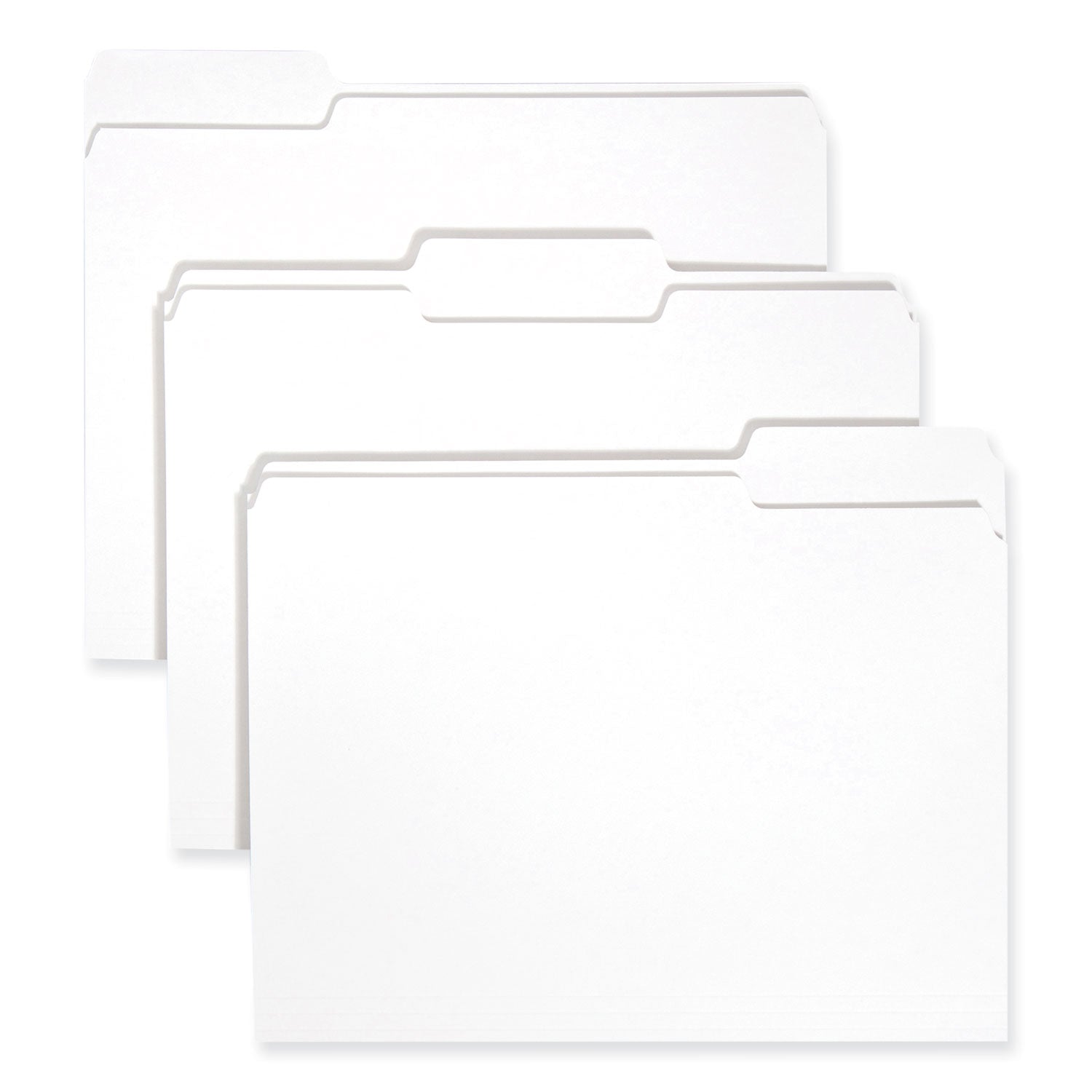 Colored File Folders, 1/3-Cut Tabs: Assorted, Letter Size, 0.75" Expansion, White, 100/Box -