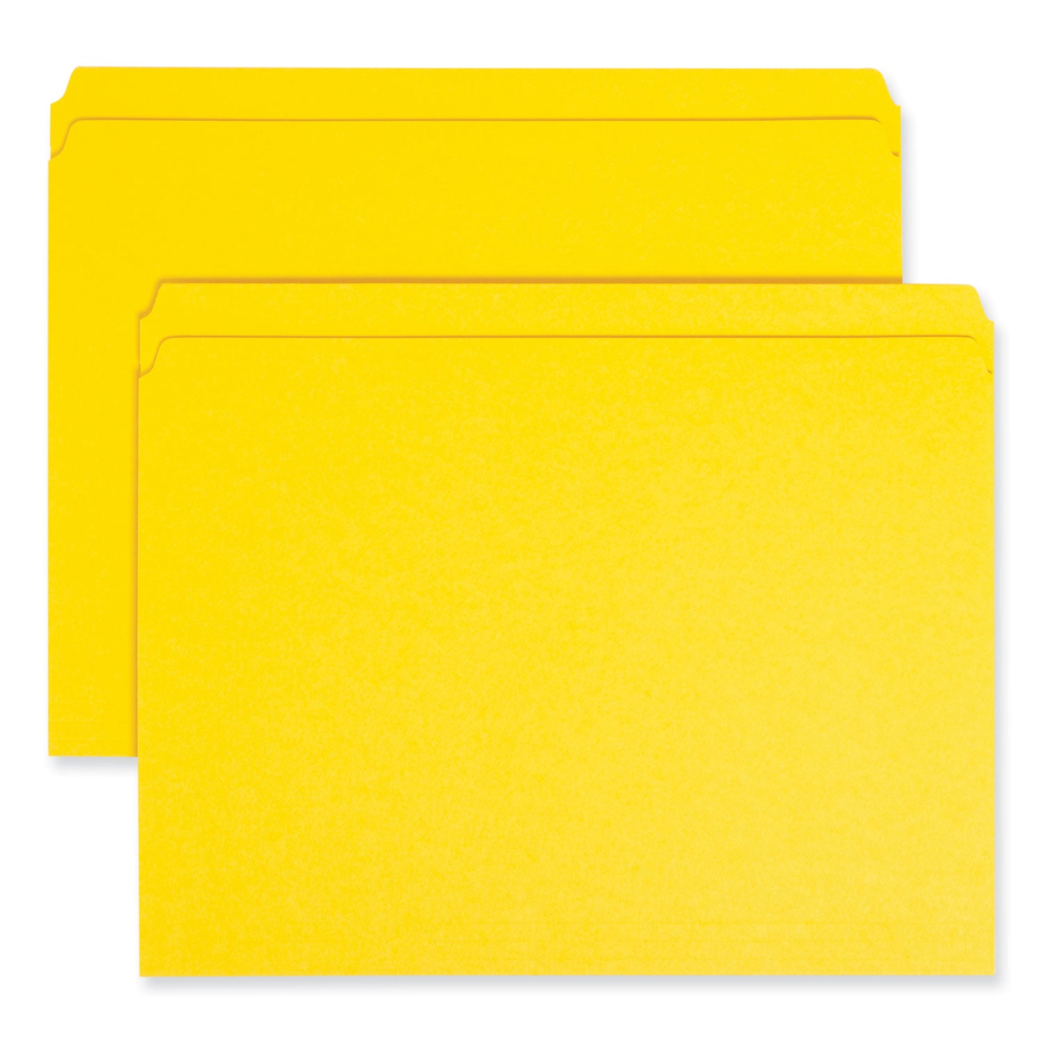 Reinforced Top Tab Colored File Folders, Straight Tabs, Letter Size, 0.75" Expansion, Yellow, 100/Box -
