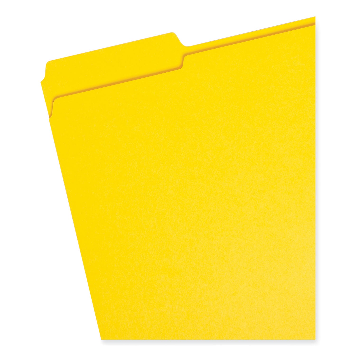 Reinforced Top Tab Colored File Folders, 1/3-Cut Tabs: Assorted, Letter Size, 0.75" Expansion, Yellow, 100/Box -