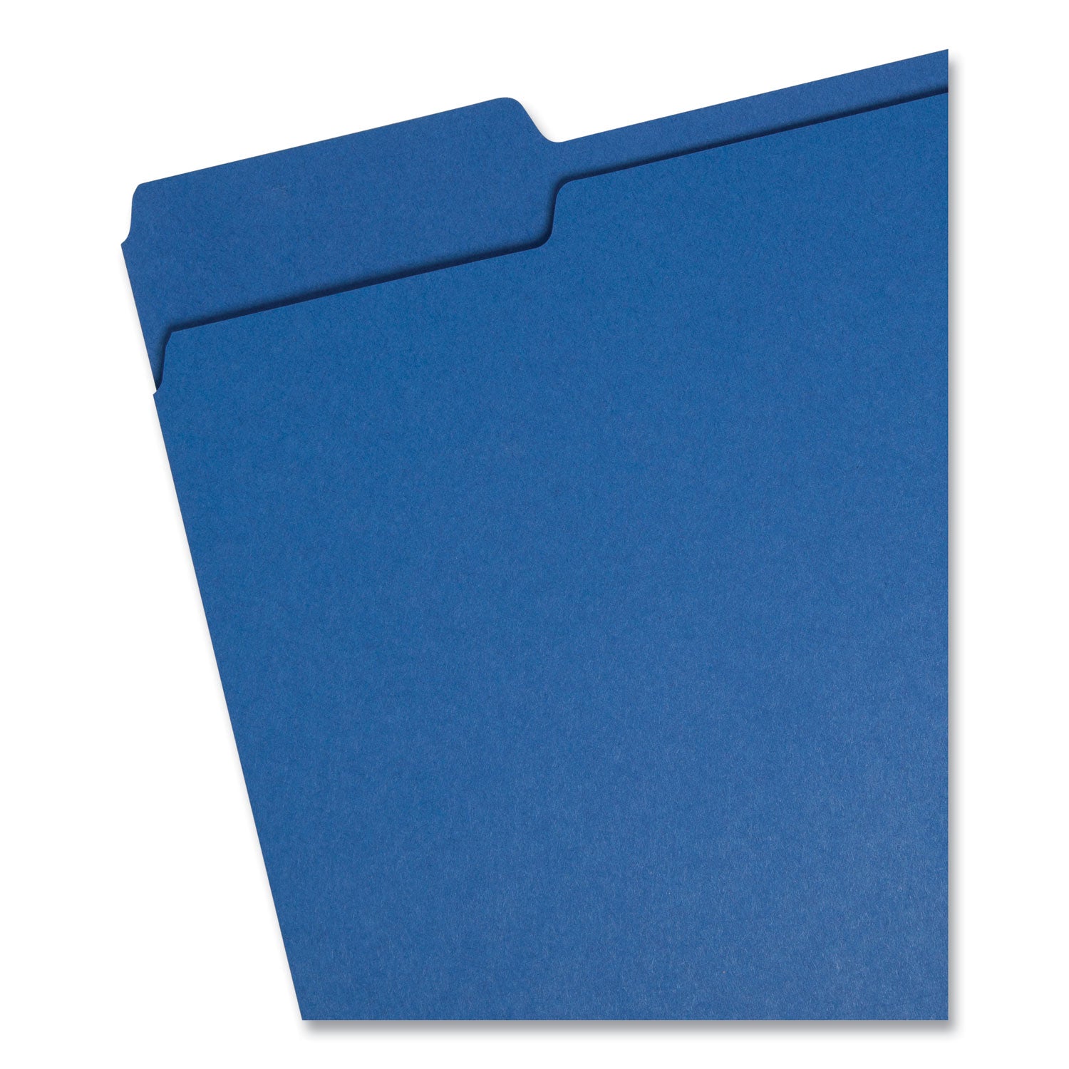 Colored File Folders, 1/3-Cut Tabs: Assorted, Letter Size, 0.75" Expansion, Navy Blue, 100/Box -