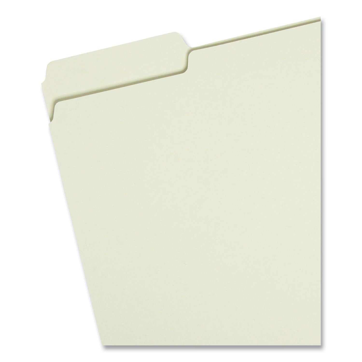 Expanding Recycled Heavy Pressboard Folders, 1/3-Cut Tabs: Assorted, Letter Size, 1" Expansion, Gray-Green, 25/Box -