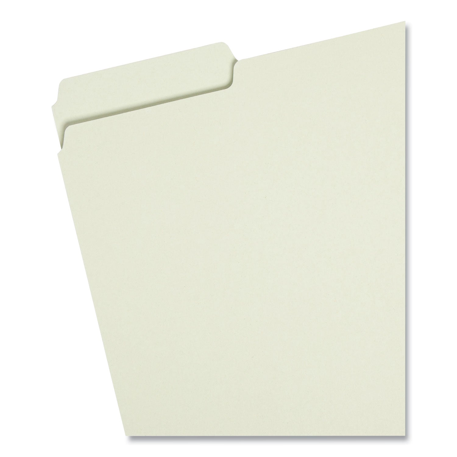 Expanding Recycled Heavy Pressboard Folders, 1/3-Cut Tabs: Assorted, Letter Size, 2" Expansion, Gray-Green, 25/Box -