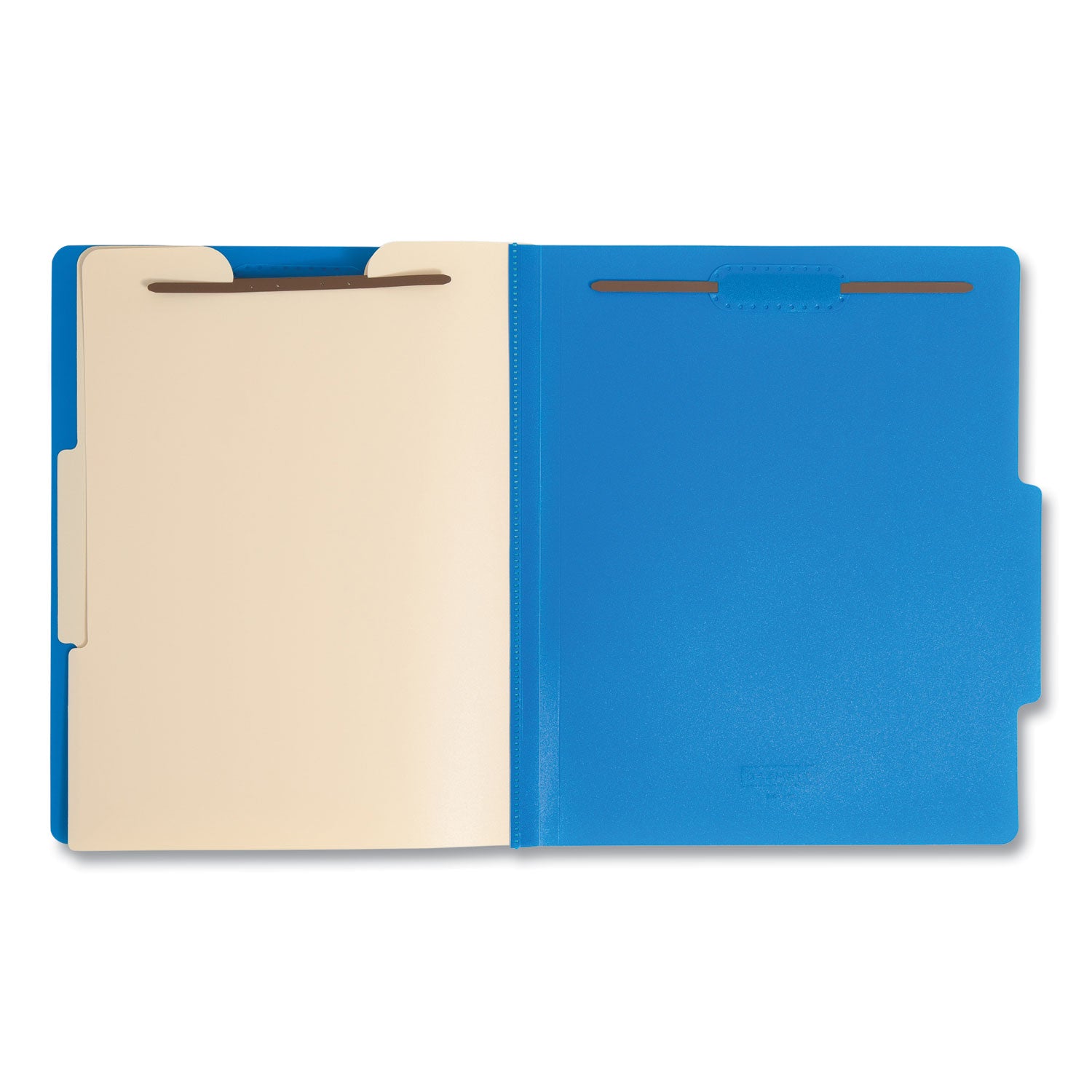 Six-Section Poly Classification Folders, 2" Expansion, 2 Dividers, 6 Fasteners, Letter Size, Blue Exterior, 10/Box -