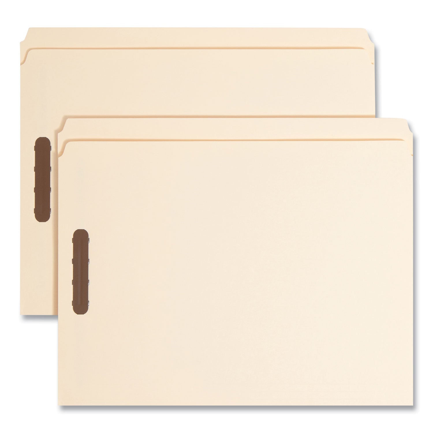 Top Tab Fastener Folders, Straight Tabs, 0.75" Expansion, 2 Fasteners, Letter Size, Manila Exterior, 50/Box -