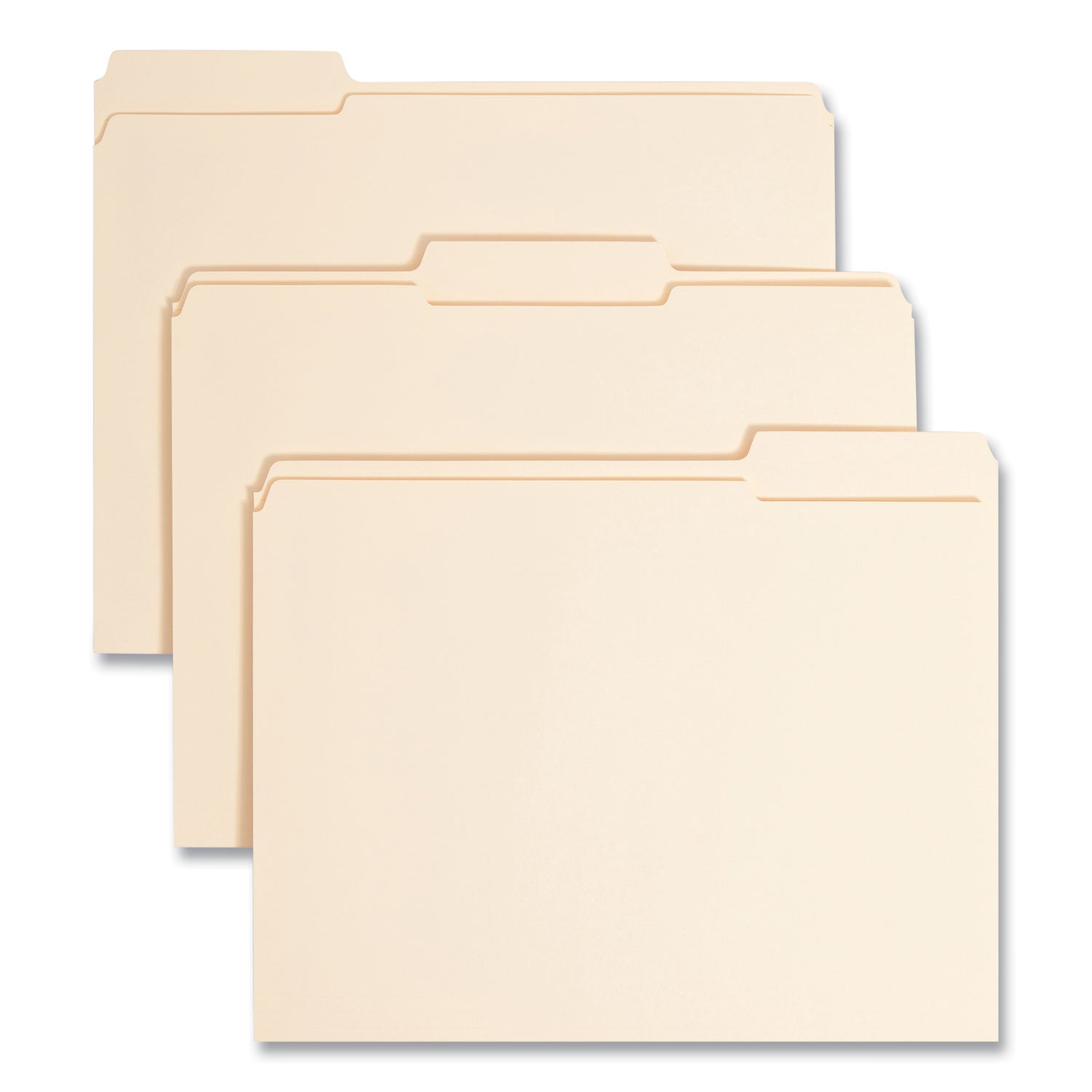 Top Tab Fastener Folders, 1/3-Cut Tabs: Assorted, 0.75" Expansion, 1 Fastener, Letter Size, Manila Exterior, 50/Box -