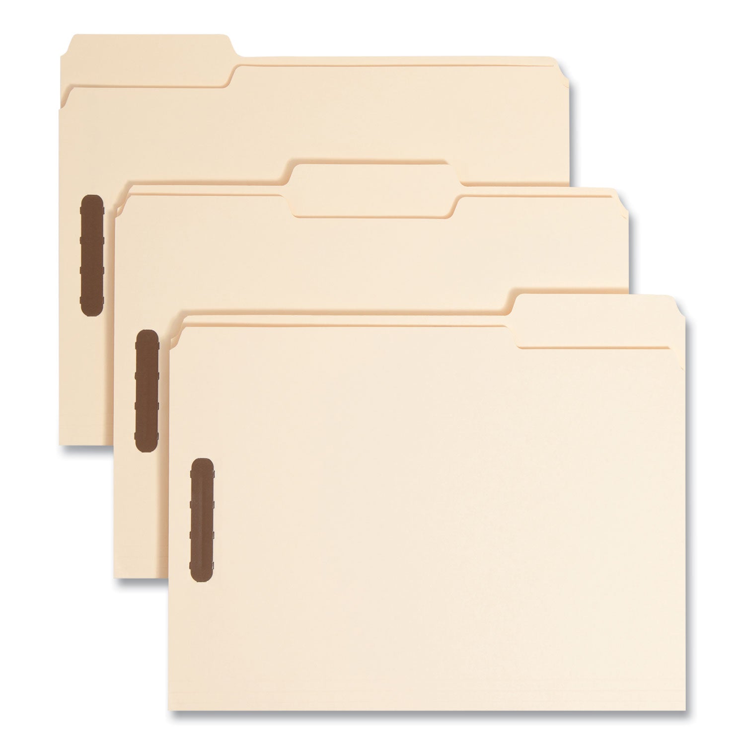 Top Tab Heavyweight Manila Fastener Folders, 0.75" Expansion, 2 Fasteners, Letter Size, Manila Exterior, 50/Box -