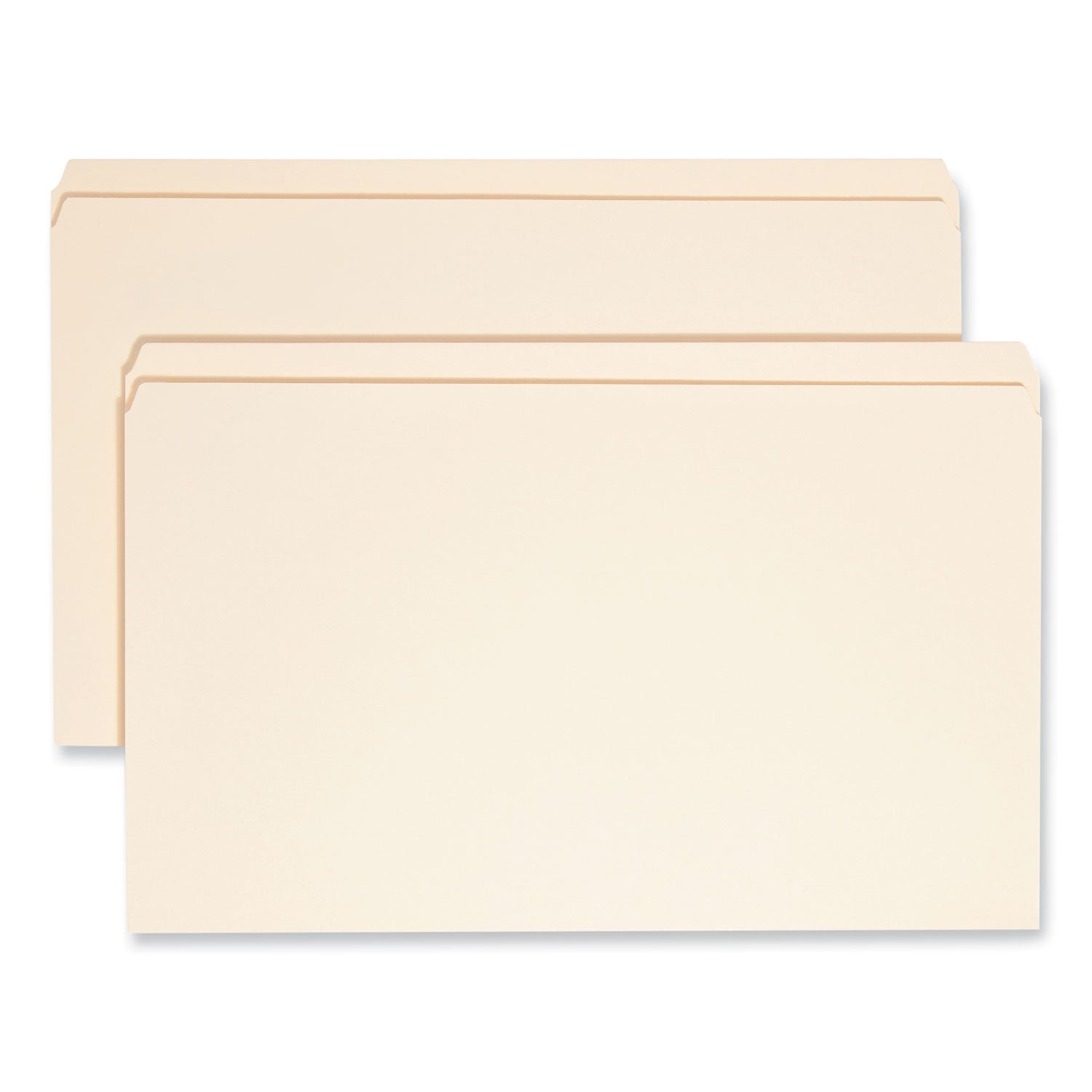 Reinforced Tab Manila File Folders, Straight Tabs, Legal Size, 0.75" Expansion, 11-pt Manila, 100/Box -