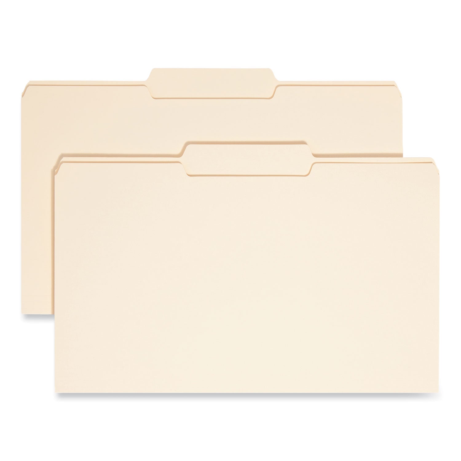 Manila File Folders, 1/3-Cut Tabs: Center Position, Legal Size, 0.75" Expansion, Manila, 100/Box -