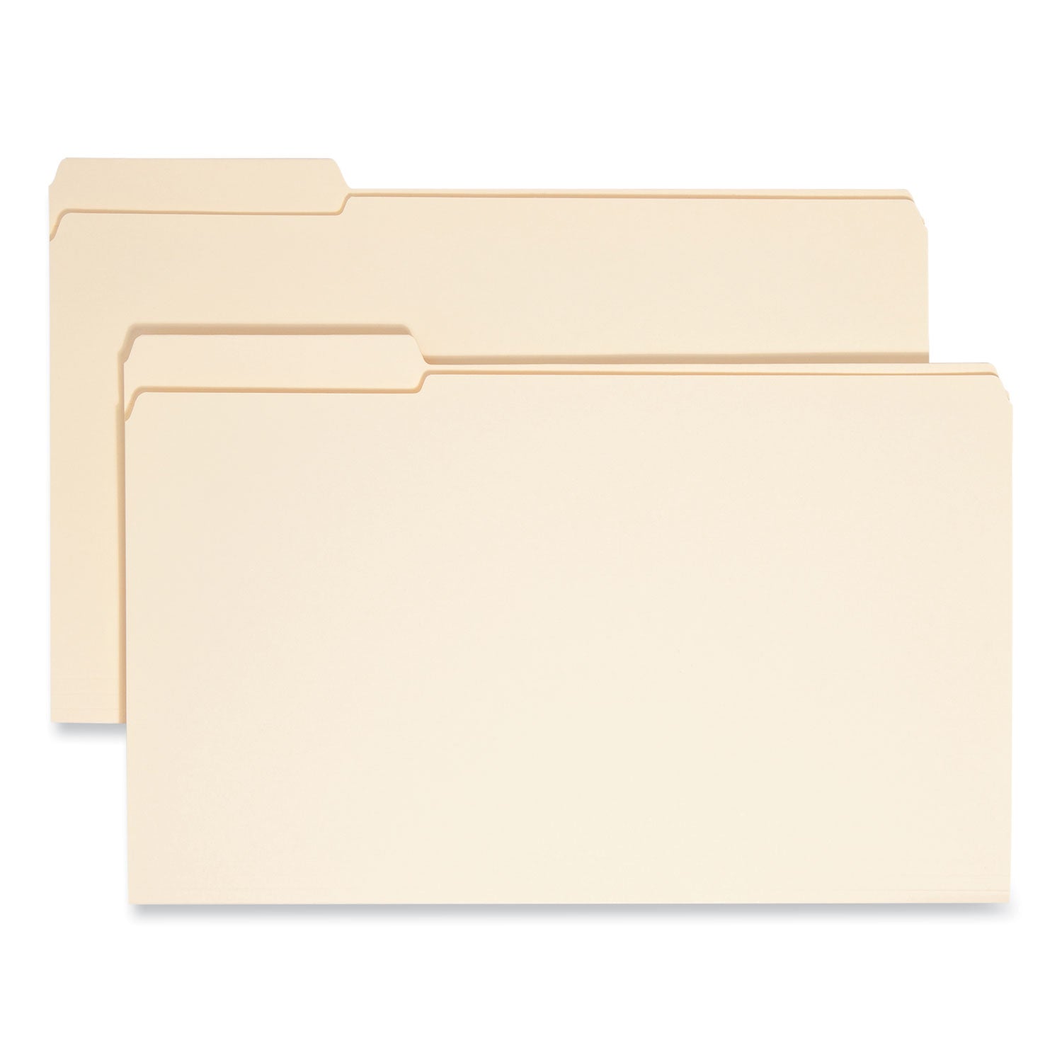Reinforced Tab Manila File Folders, 1/3-Cut Tabs: Left Position, Legal Size, 0.75" Expansion, 11-pt Manila, 100/Box -