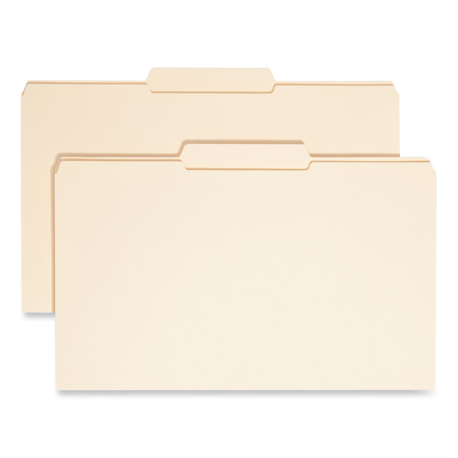 Reinforced Tab Manila File Folders, 1/3-Cut Tabs: Center Position, Legal Size, 0.75" Expansion, 11-pt Manila, 100/Box -