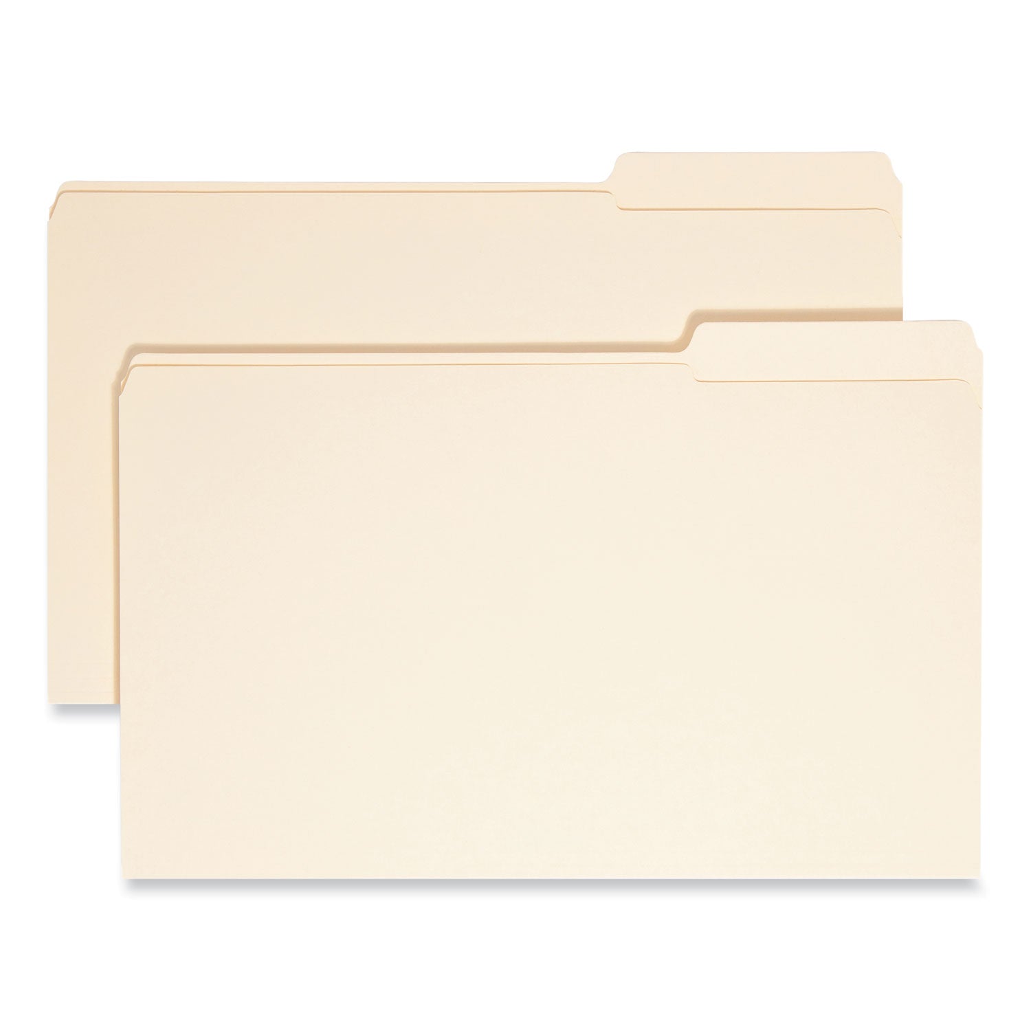 Reinforced Tab Manila File Folders, 1/3-Cut Tabs: Right Position, Legal Size, 0.75" Expansion, 11-pt Manila, 100/Box -