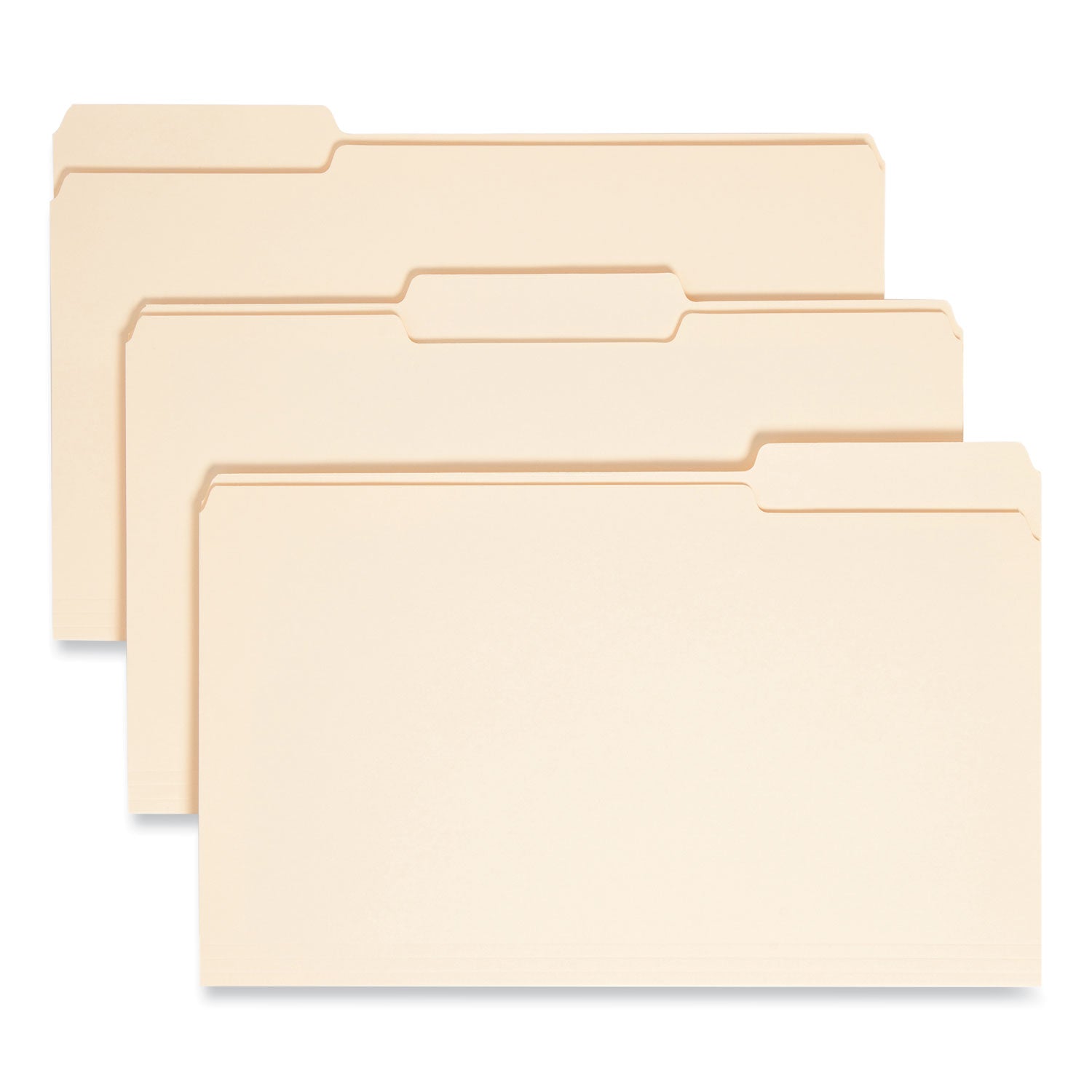 Top Tab File Folders with Antimicrobial Product Protection, 1/3-Cut Tabs: Assorted, Legal, 0.75" Expansion, Manila, 100/Box -