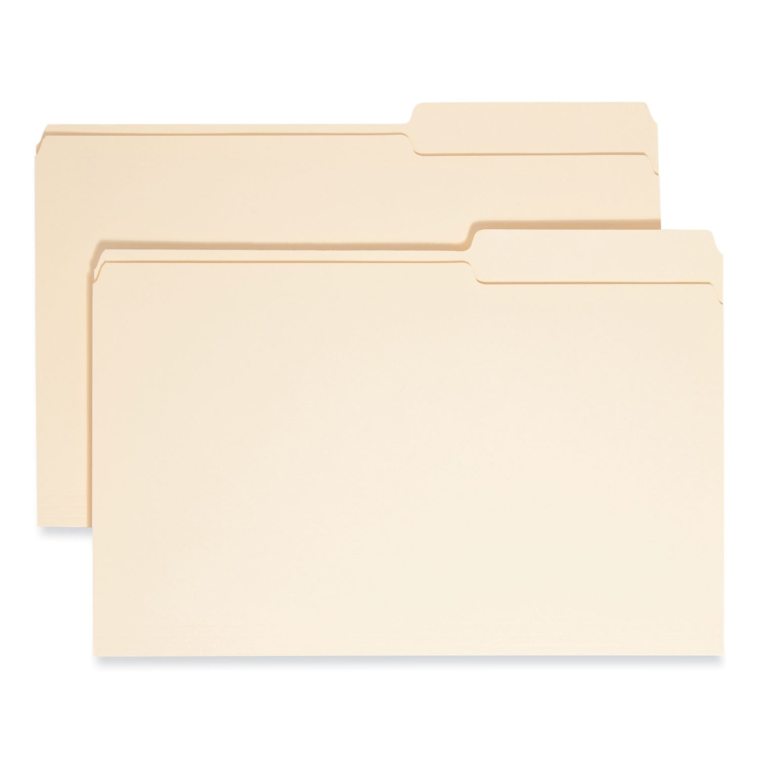 Manila Guide Height Systems File Folders, 2/5-Cut Tabs: Right of Center, Legal Size, 0.75" Expansion, Manila, 100/Box -