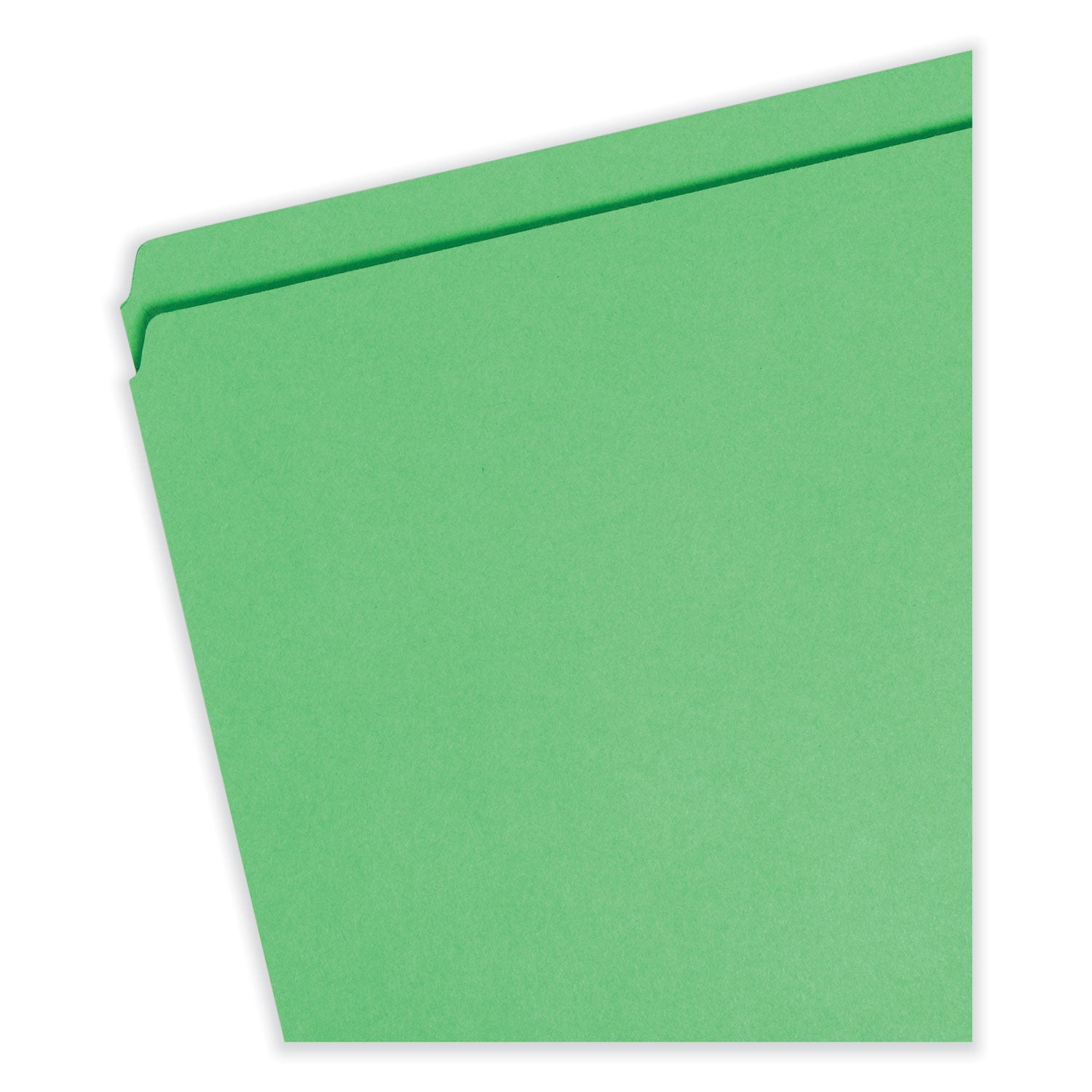 Reinforced Top Tab Colored File Folders, Straight Tabs, Legal Size, 0.75" Expansion, Green, 100/Box -