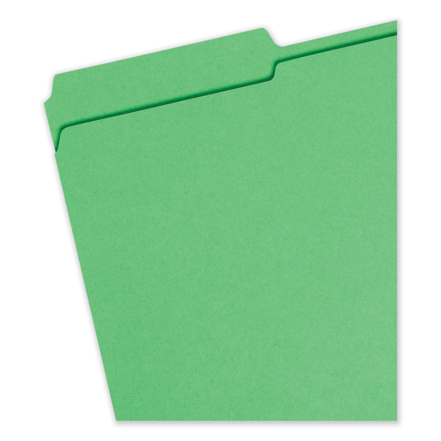 Reinforced Top Tab Colored File Folders, 1/3-Cut Tabs: Assorted, Legal Size, 0.75" Expansion, Green, 100/Box -