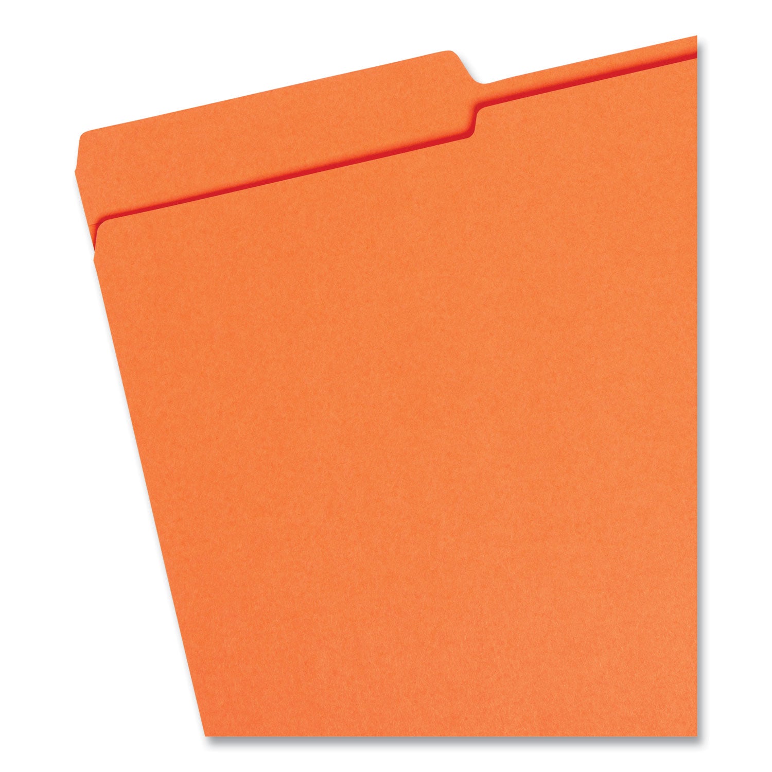 Reinforced Top Tab Colored File Folders, 1/3-Cut Tabs: Assorted, Legal Size, 0.75" Expansion, Orange, 100/Box -