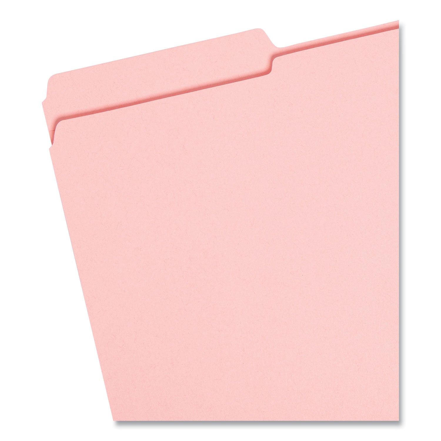 Reinforced Top Tab Colored File Folders, 1/3-Cut Tabs: Assorted, Legal Size, 0.75" Expansion, Pink, 100/Box -