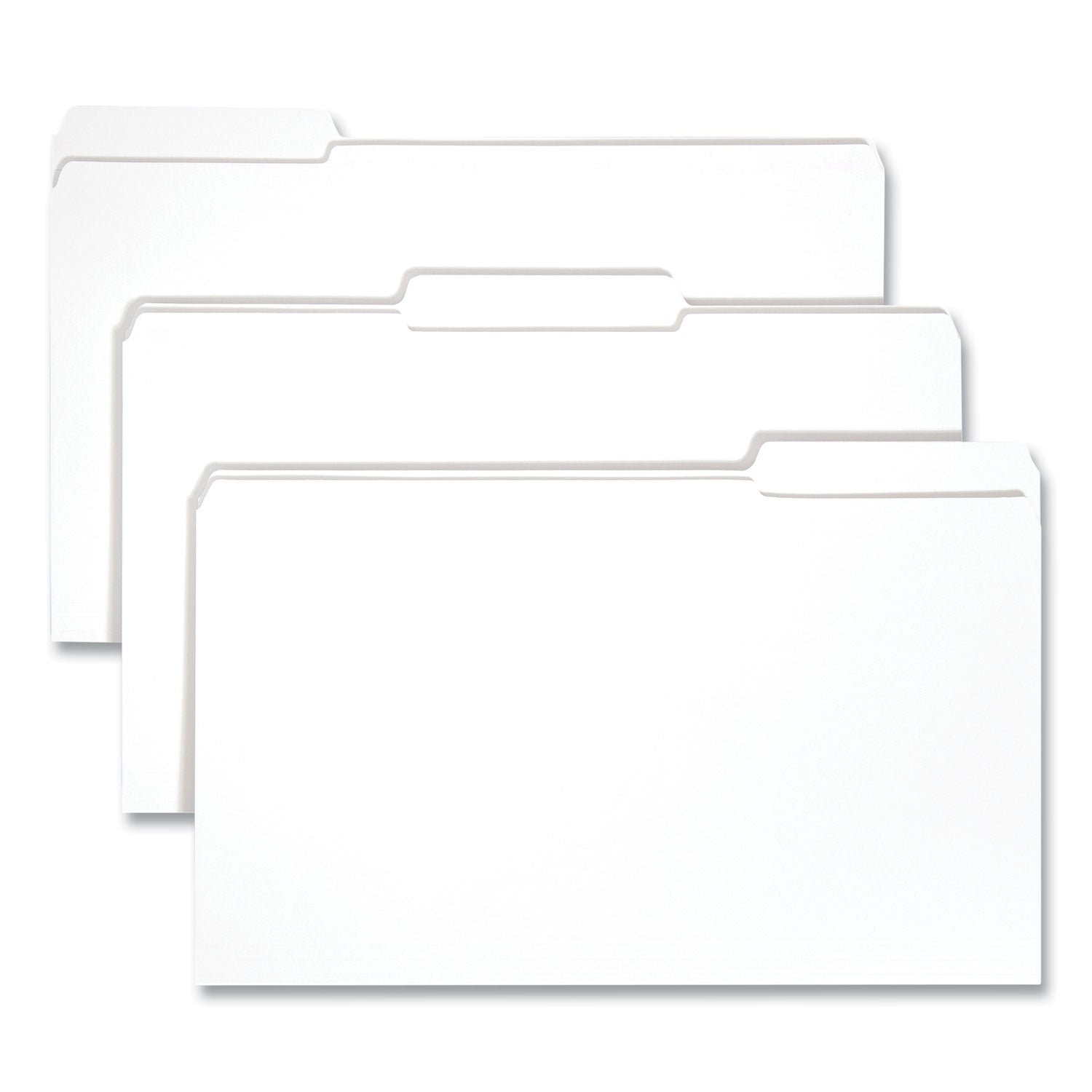 Reinforced Top Tab Colored File Folders, 1/3-Cut Tabs: Assorted, Legal Size, 0.75" Expansion, White, 100/Box -