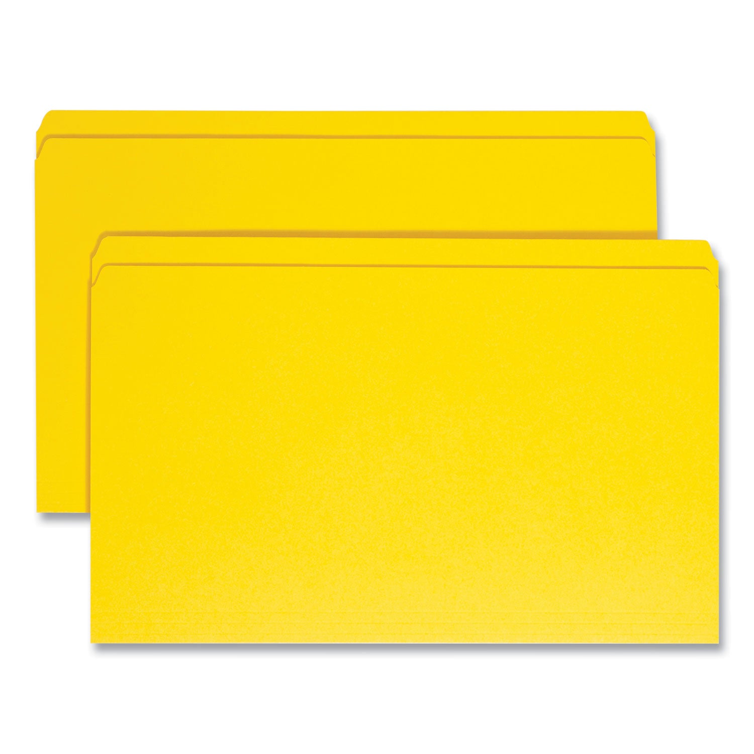 Reinforced Top Tab Colored File Folders, Straight Tabs, Legal Size, 0.75" Expansion, Yellow, 100/Box -