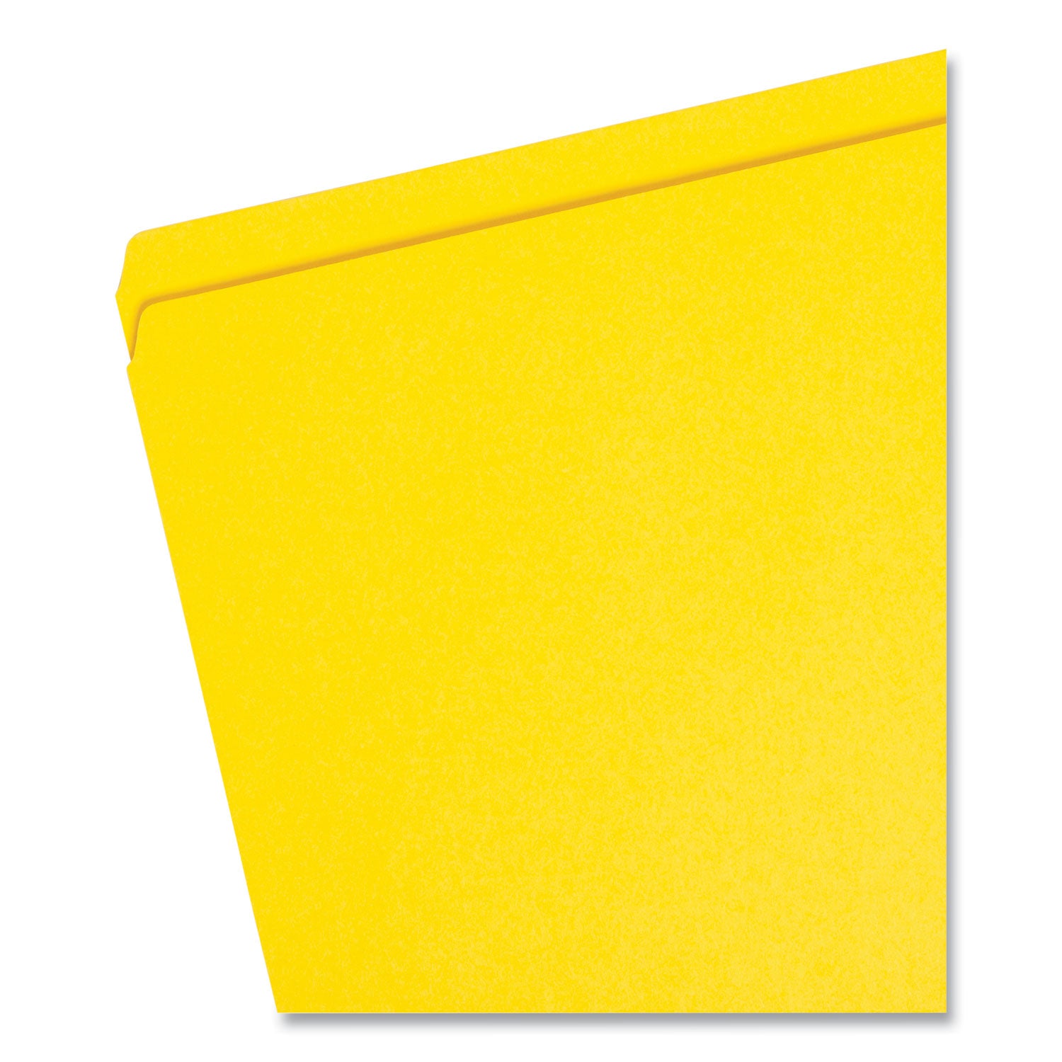 Reinforced Top Tab Colored File Folders, Straight Tabs, Legal Size, 0.75" Expansion, Yellow, 100/Box -