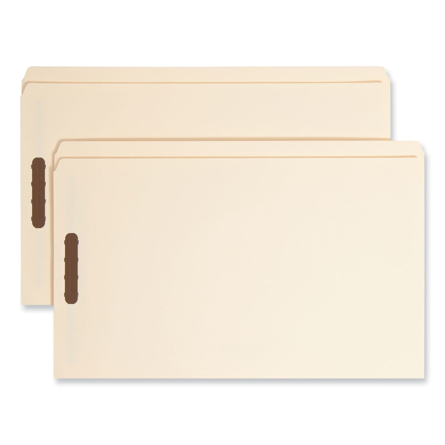 Top Tab Fastener Folders, Straight Tabs, 0.75" Expansion, 2 Fasteners, Legal Size, Manila Exterior, 50/Box -