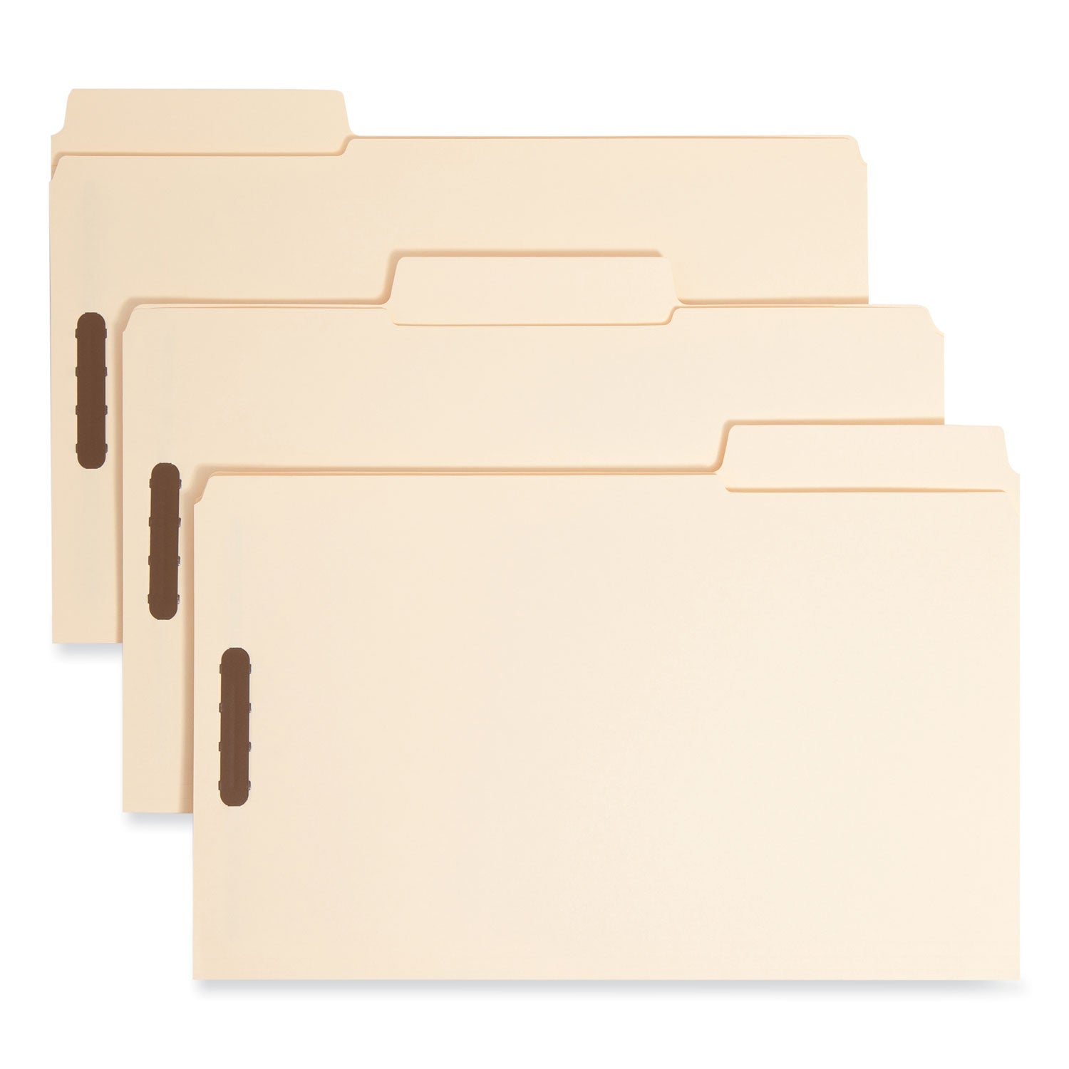SuperTab Reinforced Guide Height Fastener Folders, 11-pt Manila, 0.75" Expansion, 2 Fasteners, Legal Size, Manila, 50/Box -