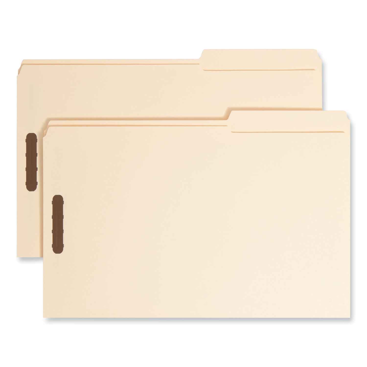 Top Tab Fastener Folders, Guide-Height 2/5-Cut Tabs, 0.75" Expansion, 2 Fasteners, Legal Size, 11-pt Manila, 50/Box -