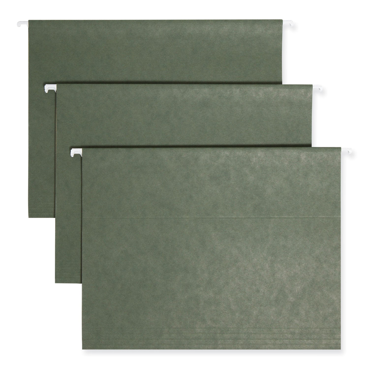 TUFF Hanging Folders with Easy Slide Tab, Letter Size, 1/3-Cut Tabs, Standard Green, 20/Box -