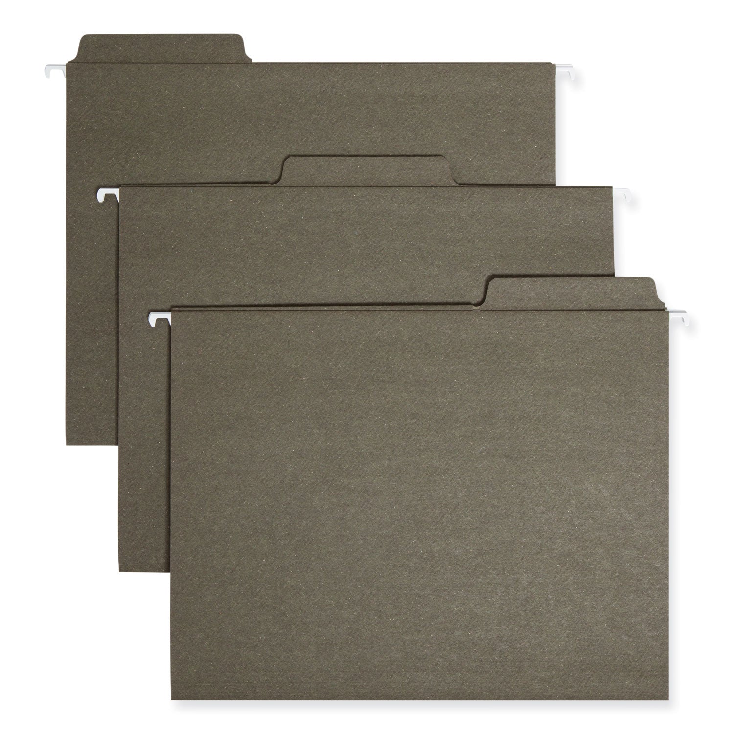 FasTab Hanging Folders, Letter Size, 1/3-Cut Tabs, Standard Green, 20/Box -