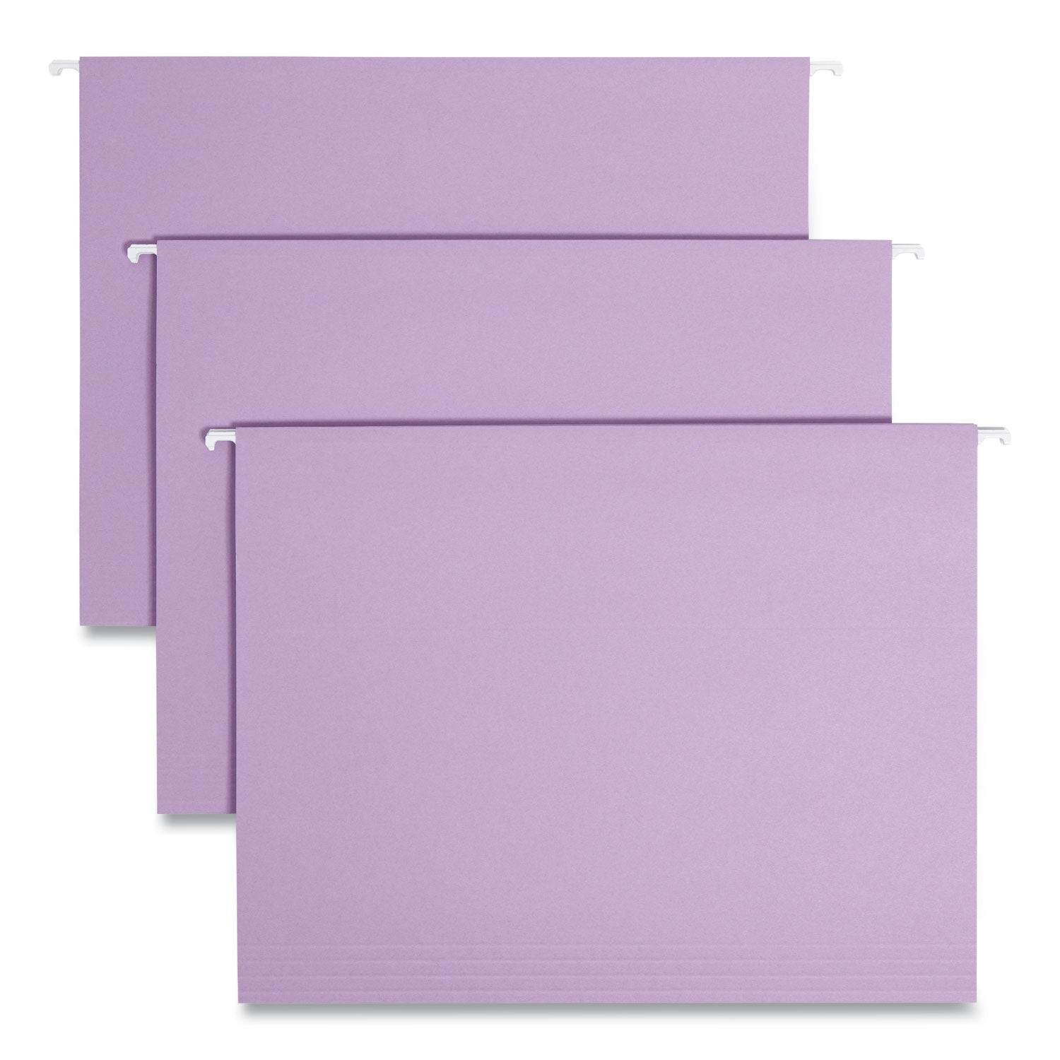 Colored Hanging File Folders with 1/5 Cut Tabs, Letter Size, 1/5-Cut Tabs, Lavender, 25/Box -