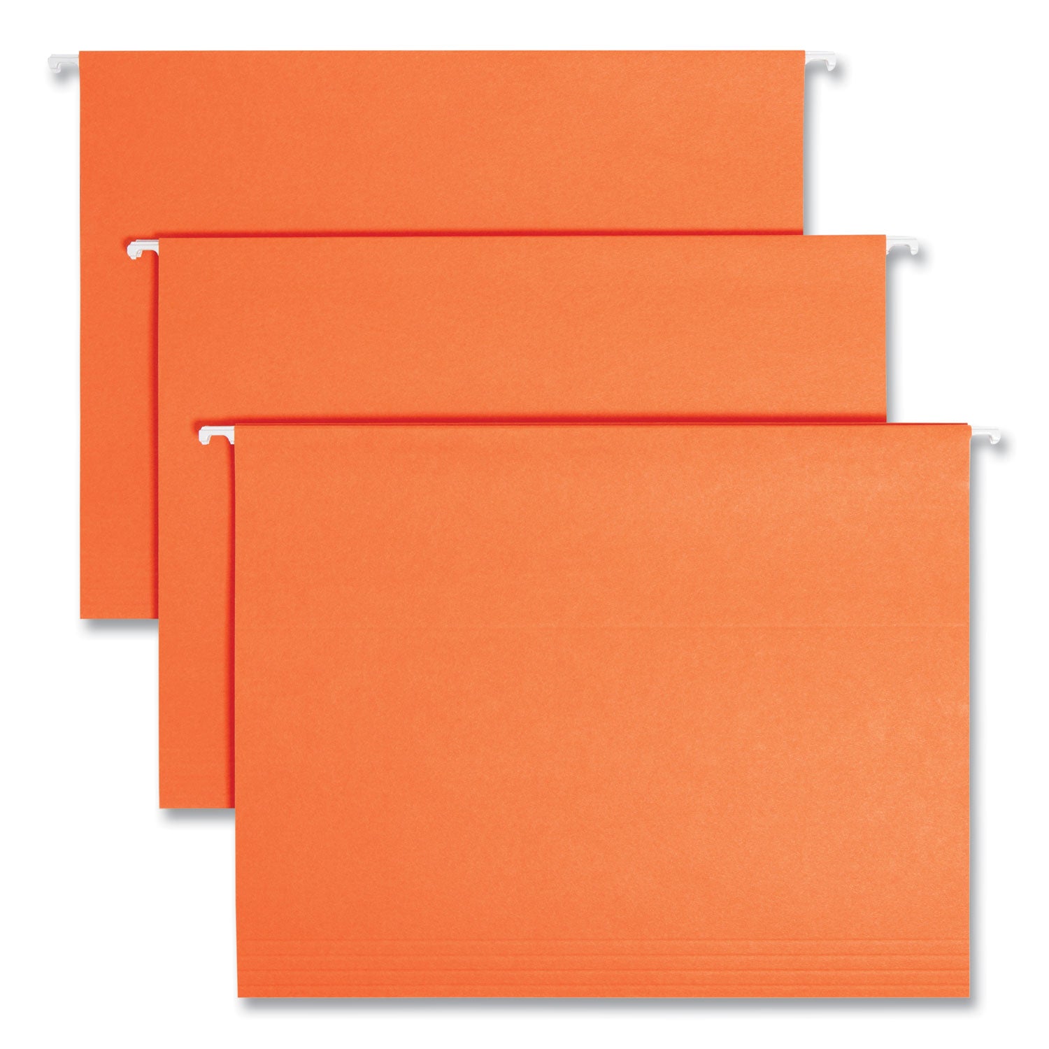 Colored Hanging File Folders with 1/5 Cut Tabs, Letter Size, 1/5-Cut Tabs, Orange, 25/Box -