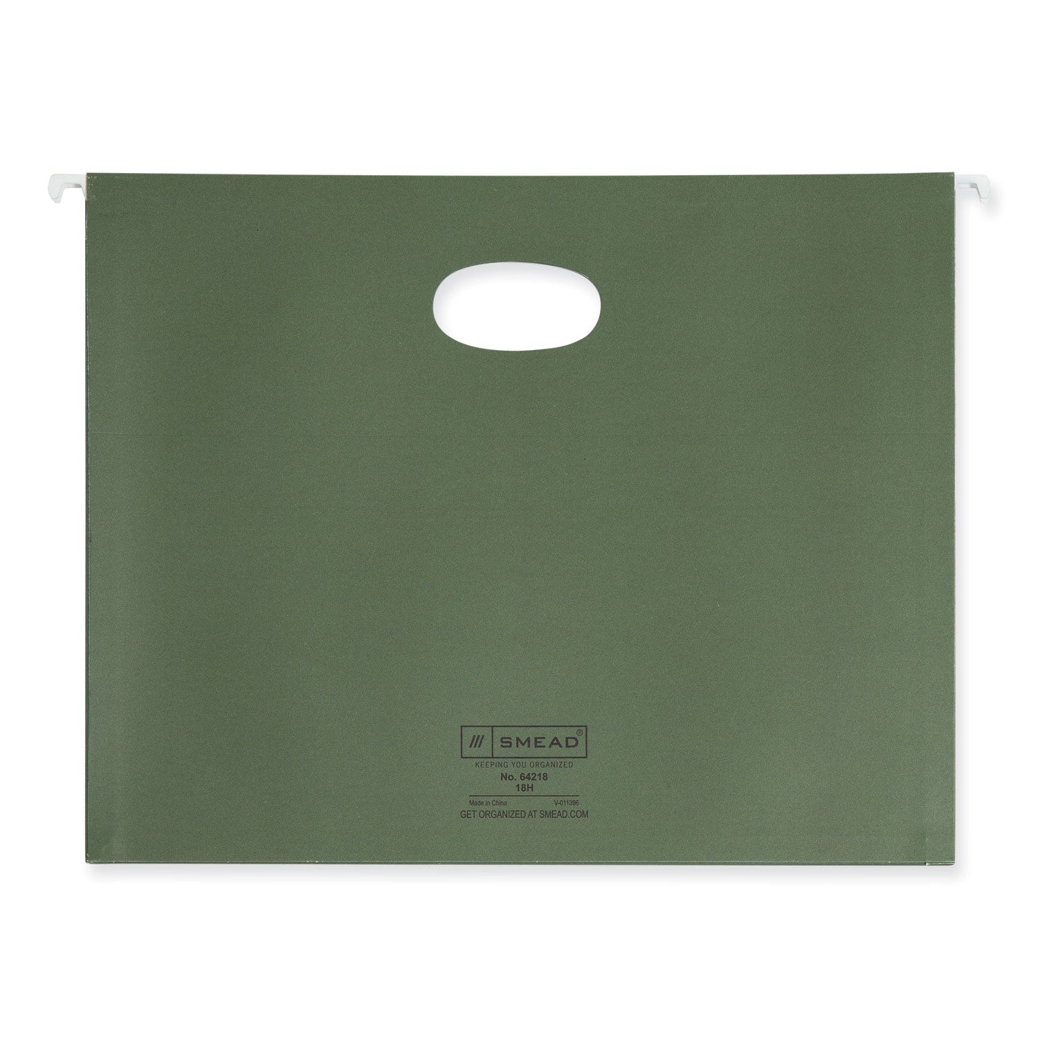 Hanging Pockets with Full-Height Gusset, 1 Section, 1.75" Capacity, Letter Size, Straight Tabs, Standard Green, 25/Box -