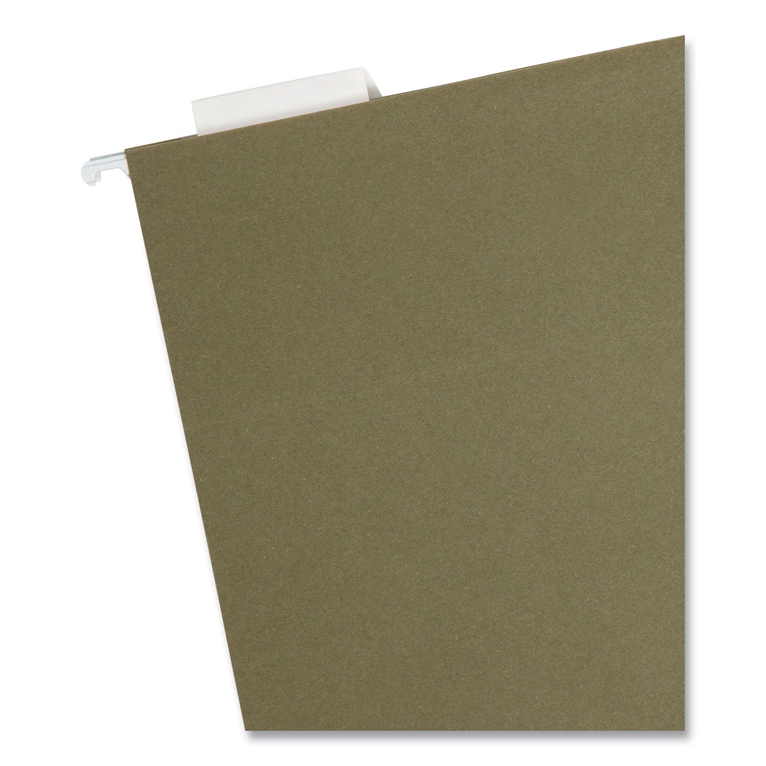100% Recycled Hanging File Folders, Letter Size, 1/5-Cut Tabs, Standard Green, 25/Box -