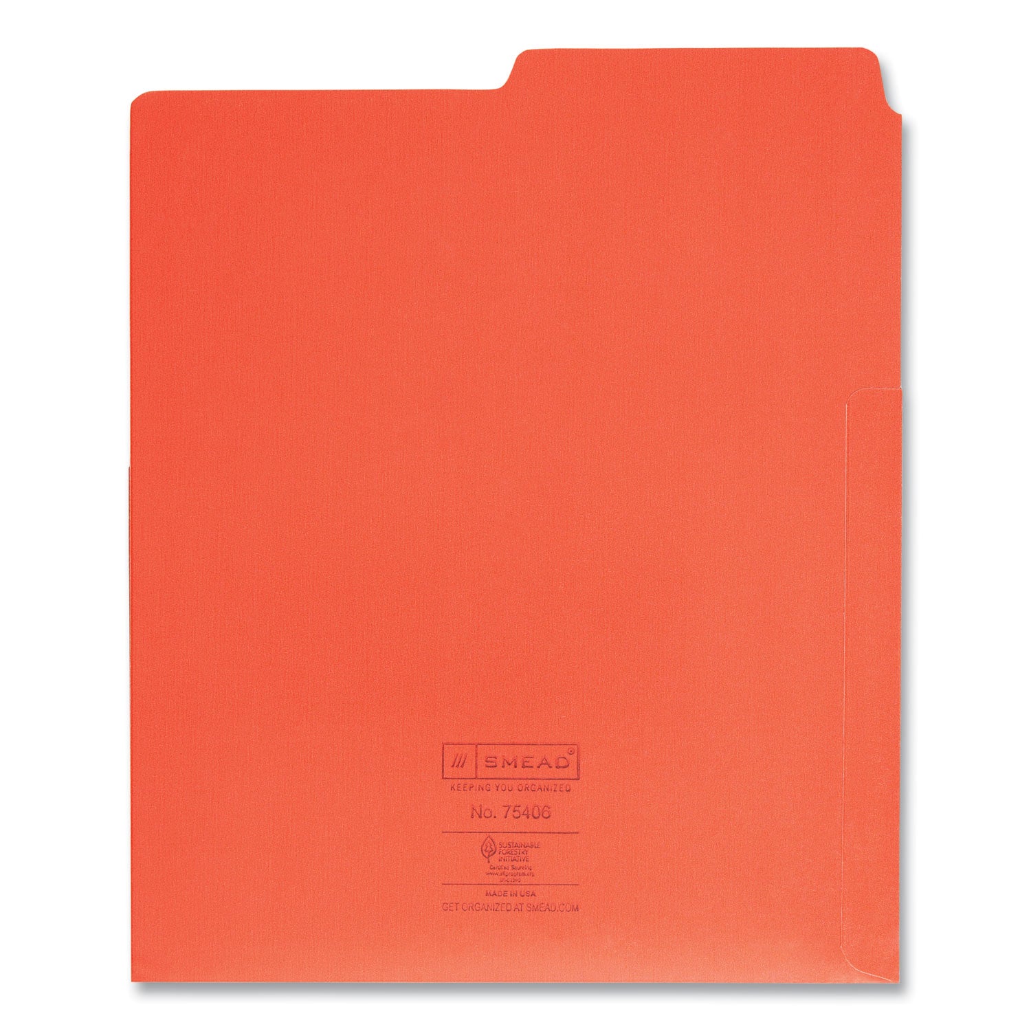 Organized Up Heavyweight Vertical File Folders, 1/2-Cut Tabs, Letter Size, Assorted: Fuchsia/Orange/Peridot Green, 6/Pack -