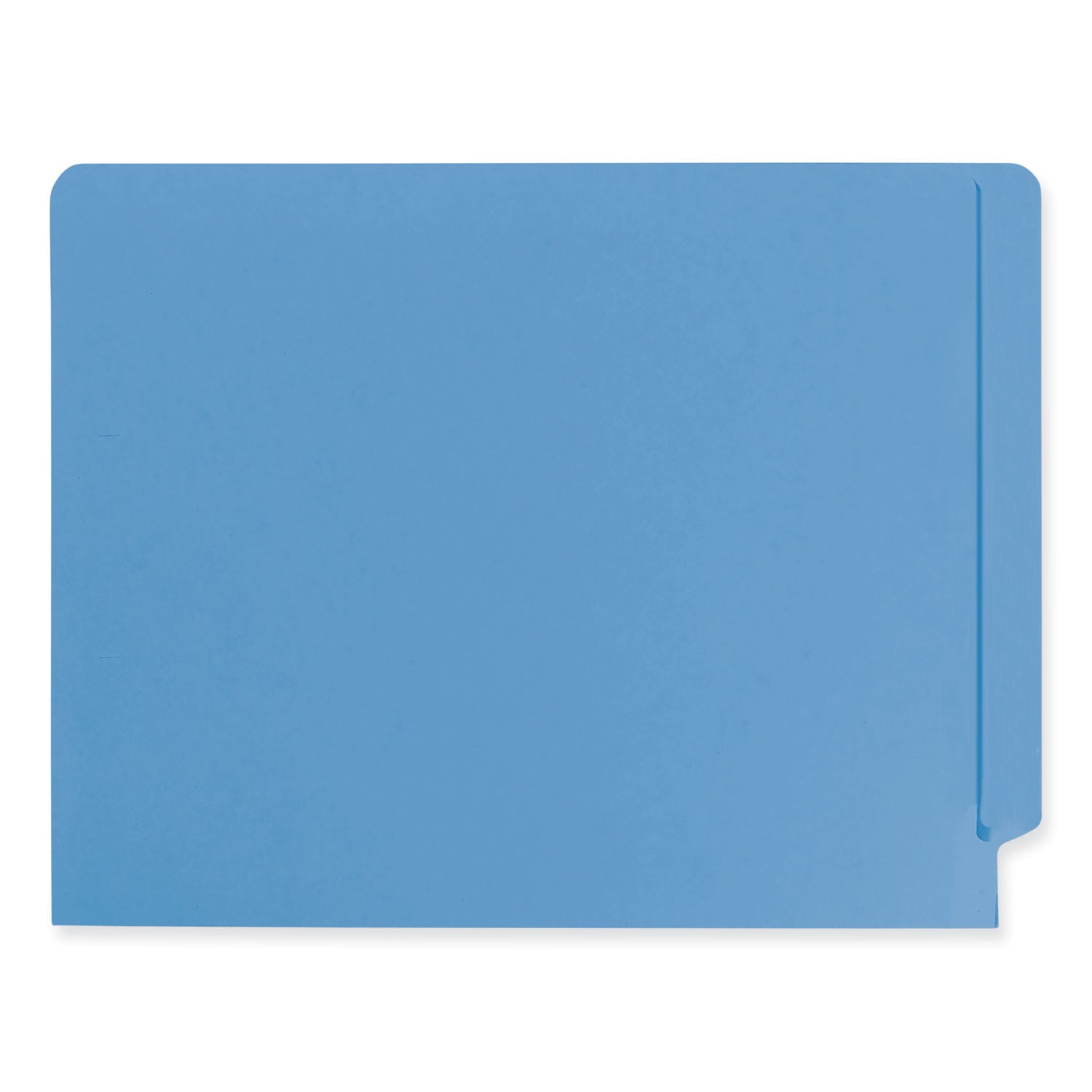 Shelf-Master Reinforced End Tab Colored Folders, Straight Tabs, Letter Size, 0.75" Expansion, Blue, 100/Box -