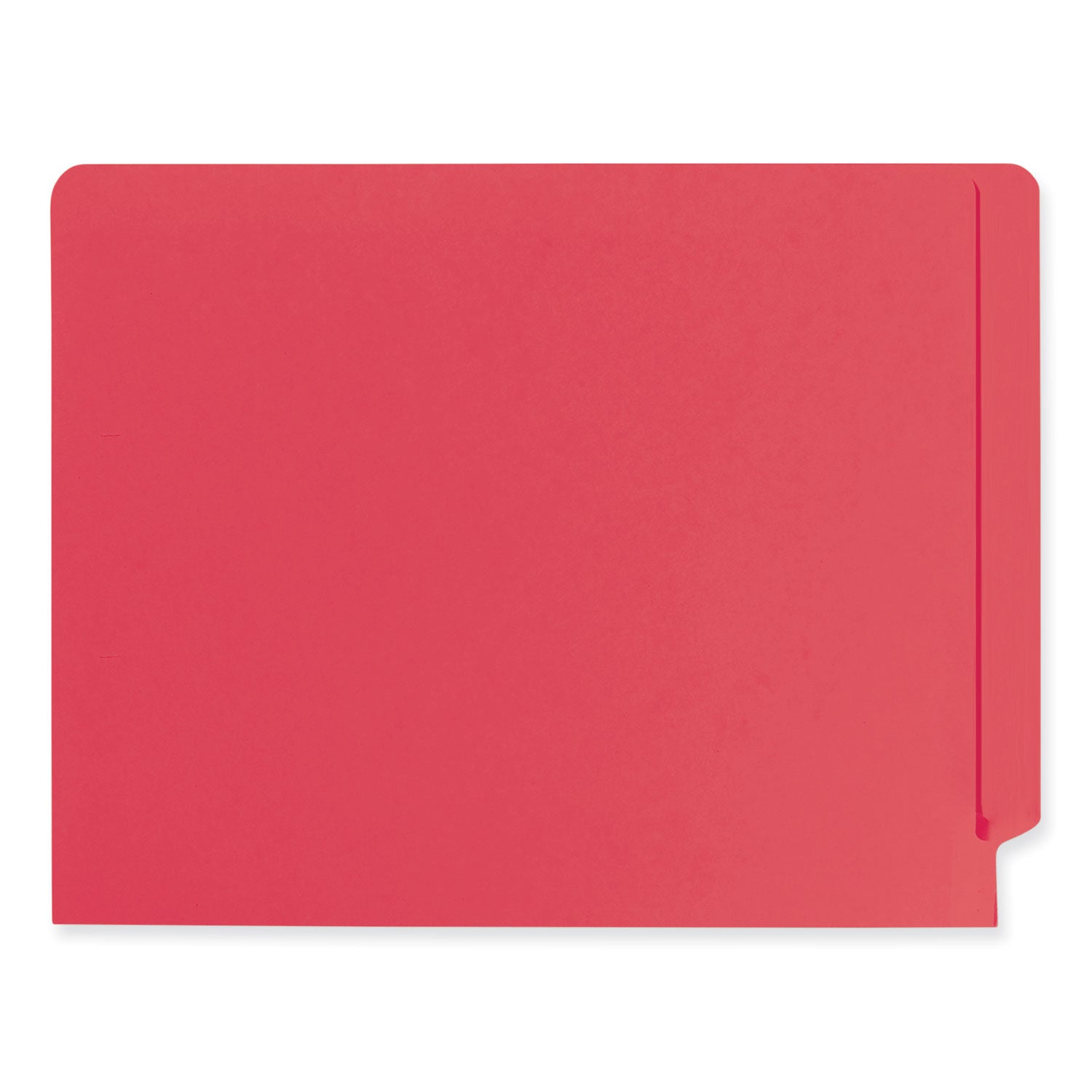 Heavyweight Colored End Tab Fastener Folders, 0.75" Expansion, 2 Fasteners, Letter Size, Red Exterior, 50/Box -