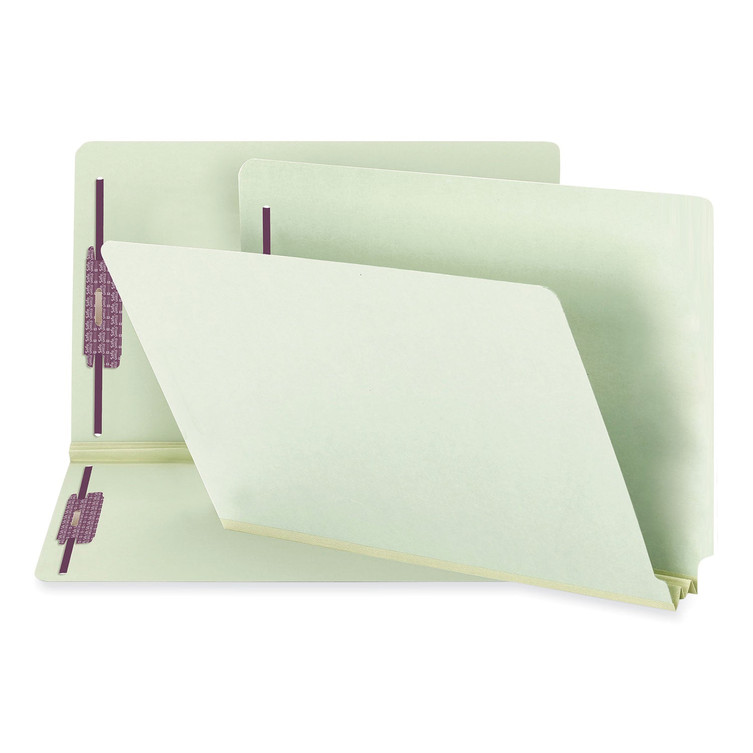 End Tab Fastener Folders with Reinforced Straight Tabs, 11-pt Manila, 2 Fasteners, Legal Size, Manila Exterior, 50/Box -