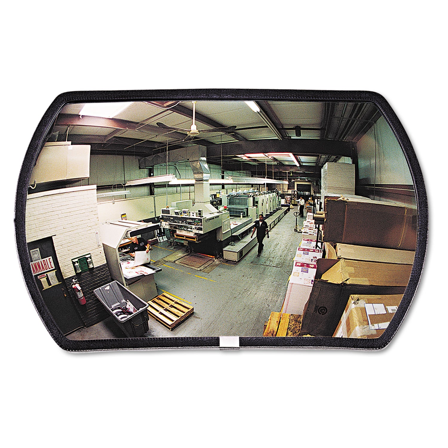 160 degree Convex Security Mirror, Round Rectangular, 18"w x 12"h -