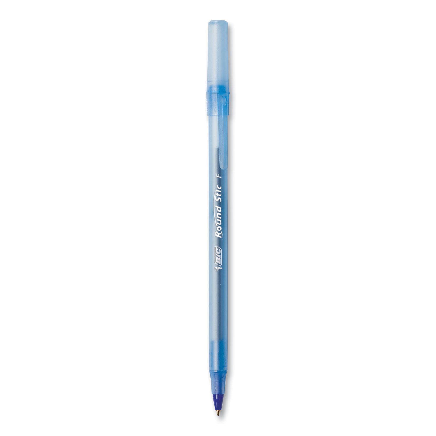 round-stic-xtra-life-ballpoint-pen-stick-medium-1-mm-blue-ink-translucent-blue-barrel-144-pack_bicgsm144azblu - 2