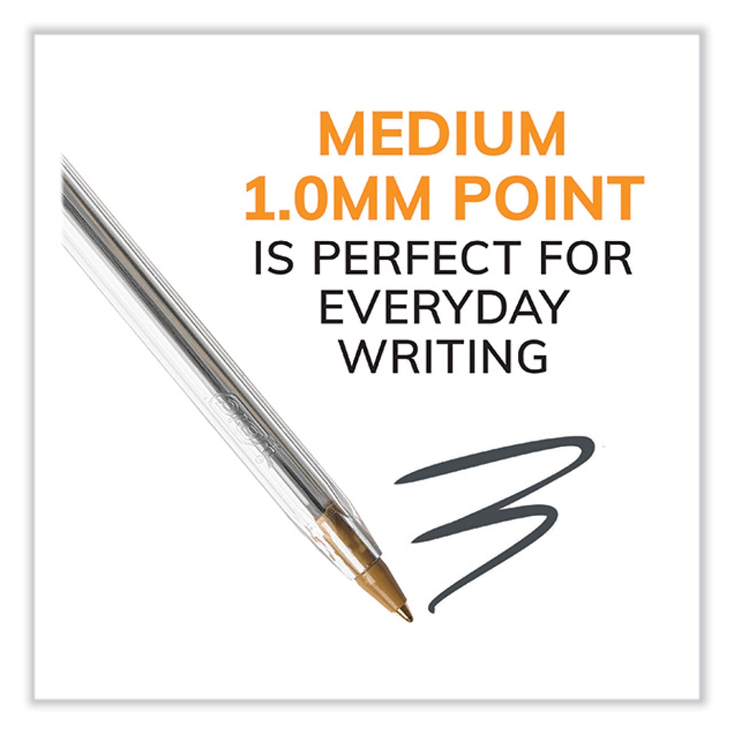 cristal-xtra-smooth-ballpoint-pen-stick-medium-1-mm-black-ink-clear-barrel-24-box-6-boxes-pack_bicms144eblk - 2
