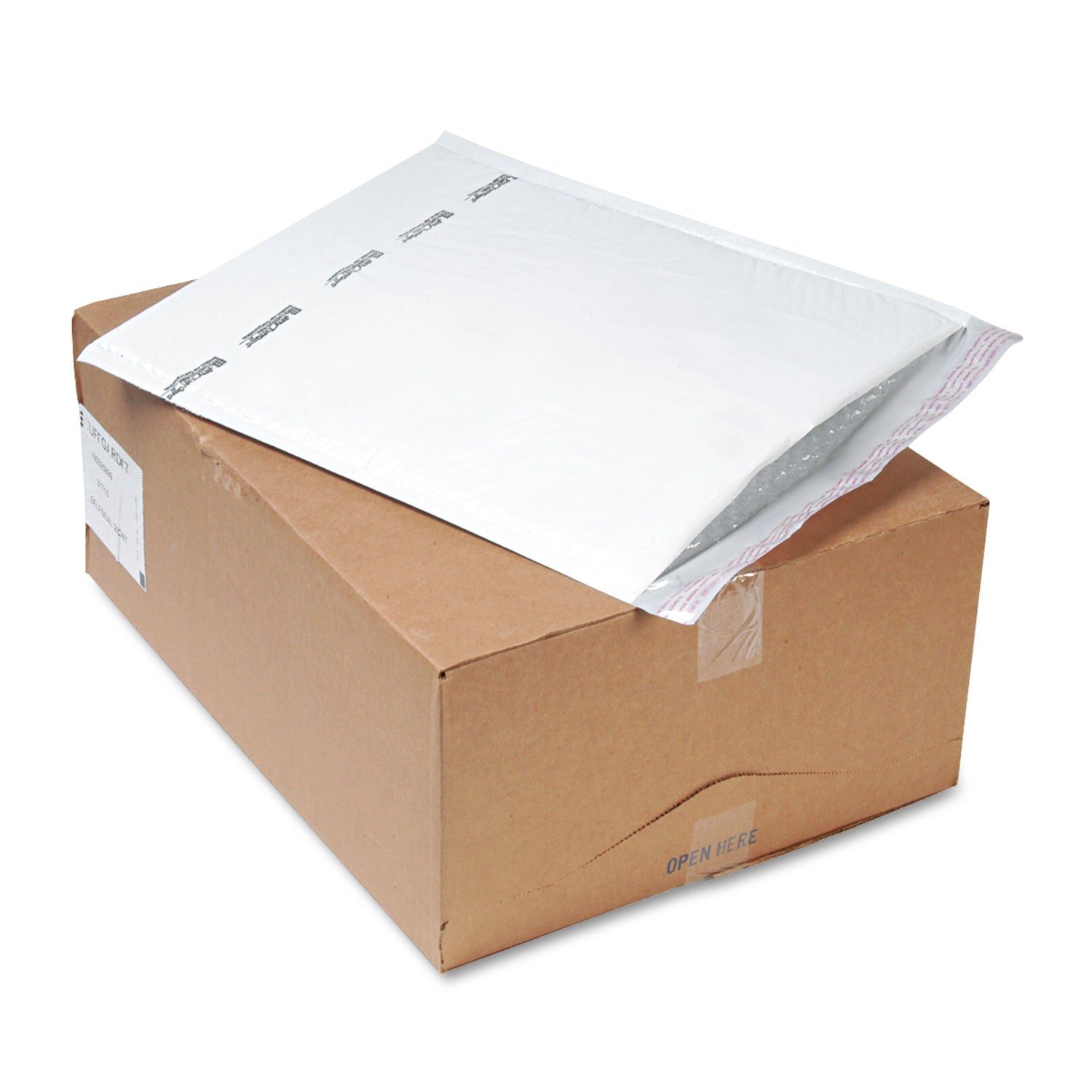 Jiffy TuffGard Self-Seal Cushioned Mailer,#7, Barrier Bubble Air Cell Cushion, Self-Adhesive Closure, 14.25 x 20, White,25/CT -