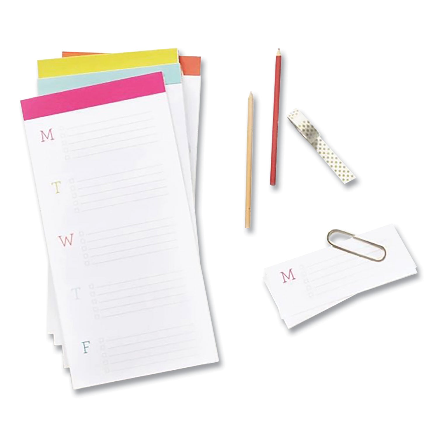 the-big-ta-do-notepad-list-management-format-papaya-headband-52-white-multicolor-7-x-14-sheets_lltbtd001 - 2