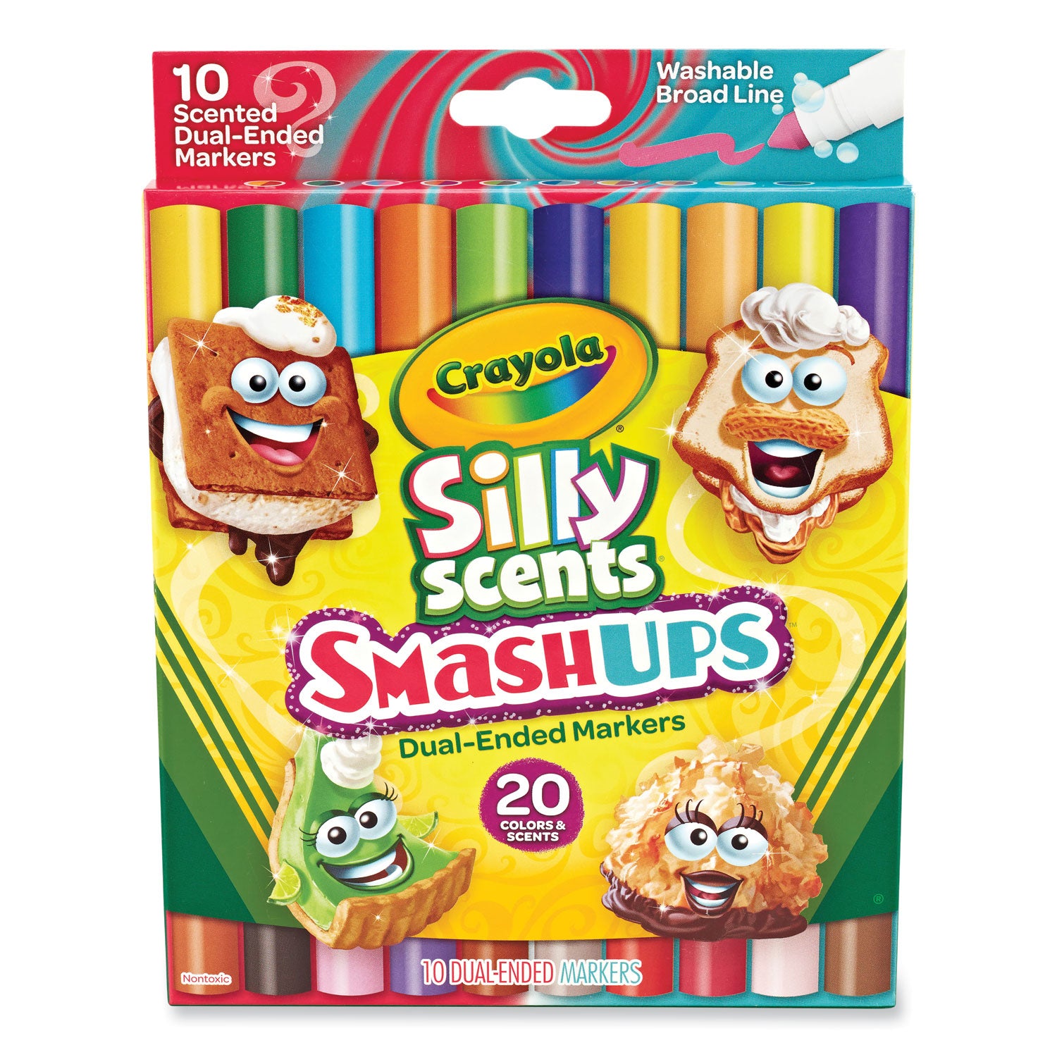 silly-scents-smash-up-dual-ended-markers-broad-tip-assorted-10-pack_cyo588342 - 1